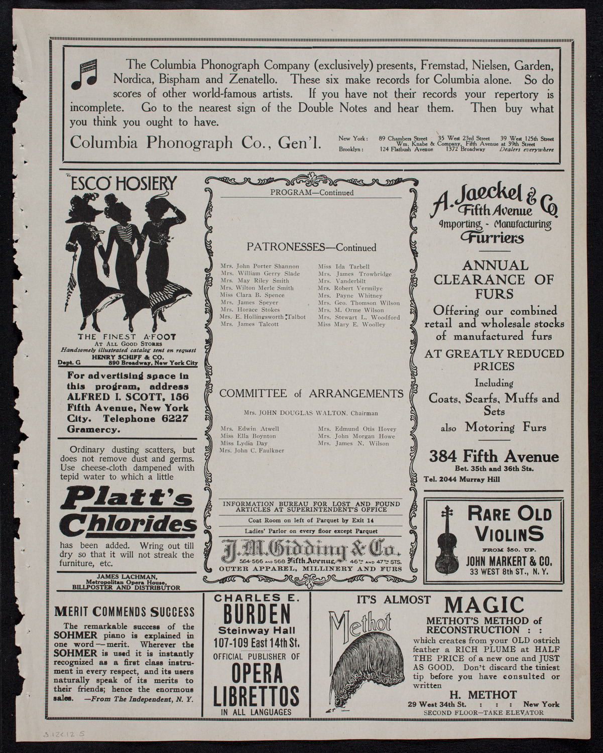 Lecture by Frances Evelyn Maynard Greville, Countess of Warwick, March 12, 1912, program page 9