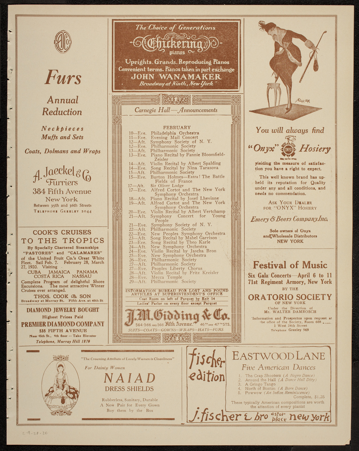 Lecture by Sir Oliver Lodge, February 9, 1920, program page 3