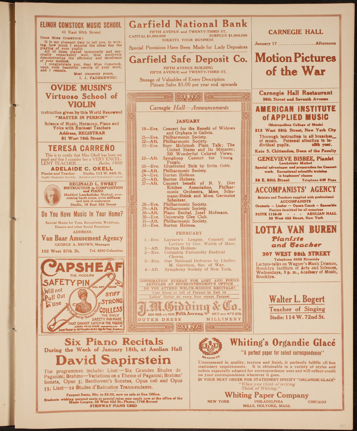 Burton Holmes Travelogue: England, January 18, 1915, program page 3
