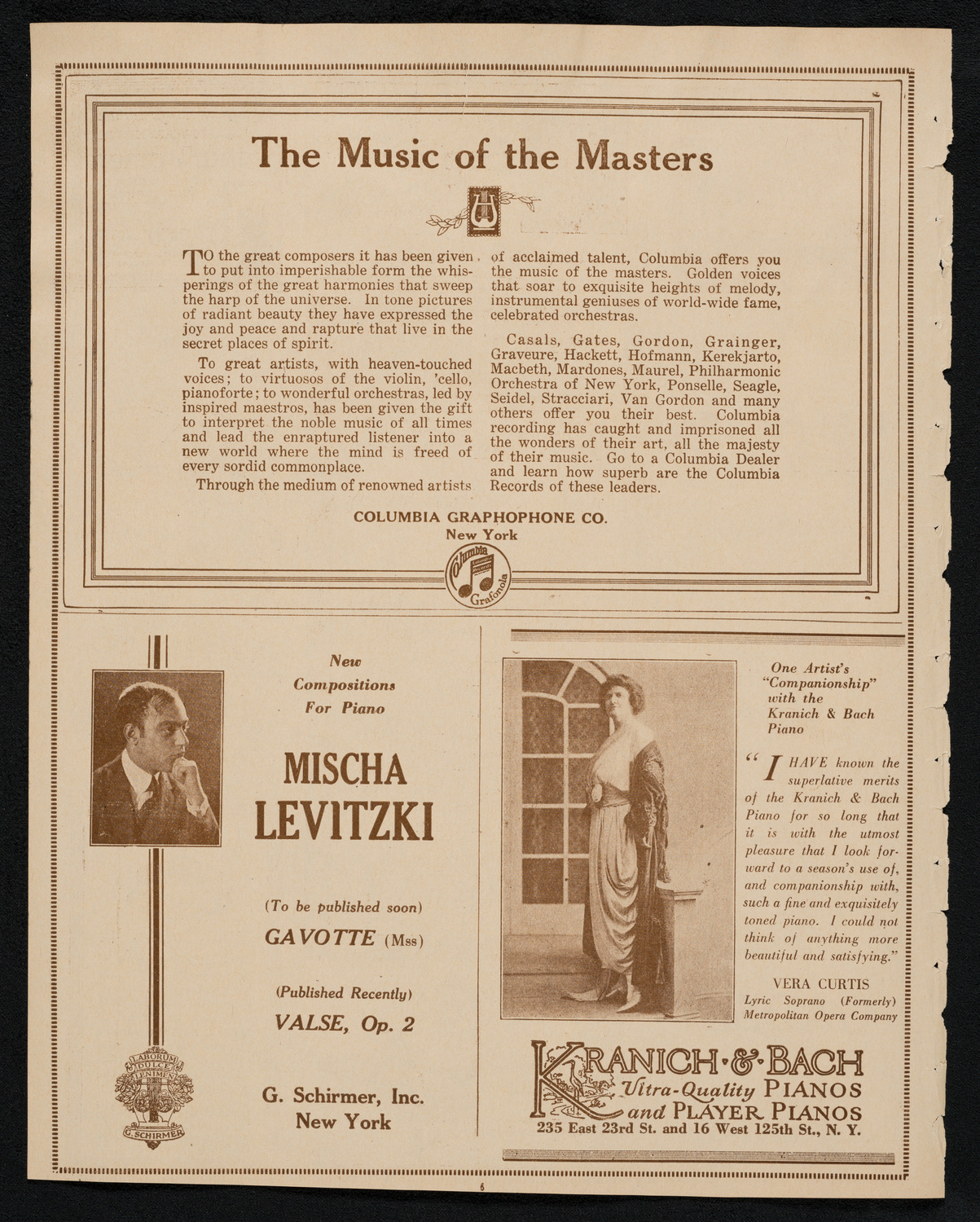 Philadelphia Orchestra, February 6, 1923, program page 6