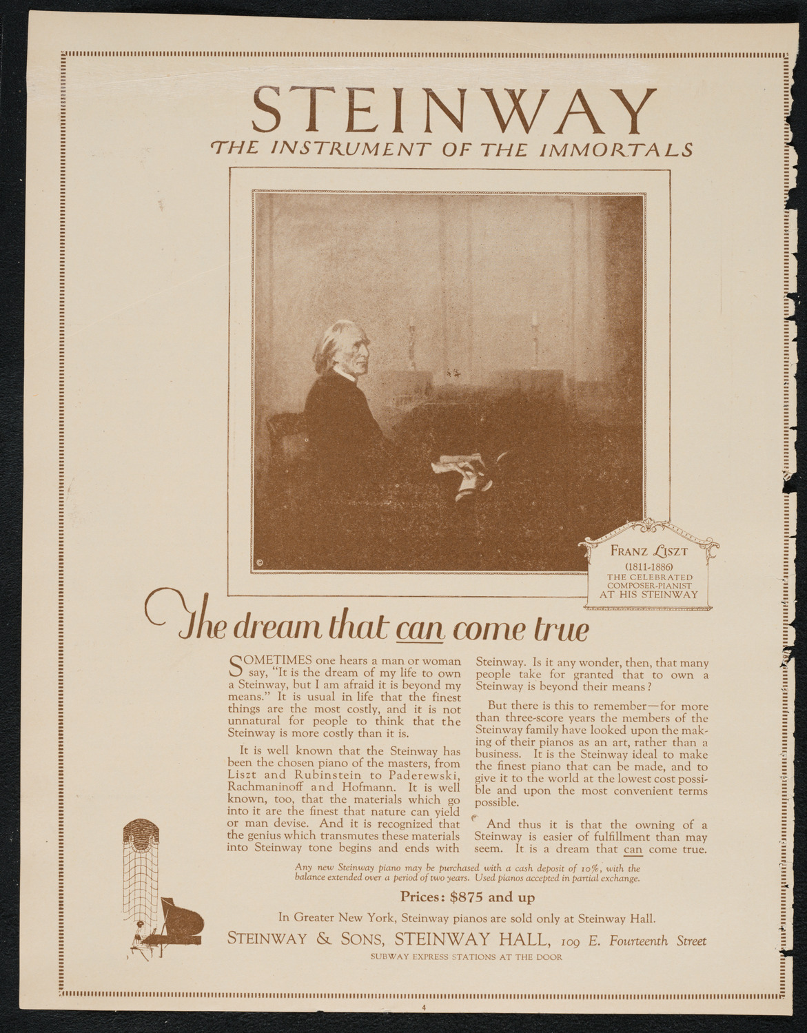 Ethel Frank, Soprano, November 1, 1922, program page 4