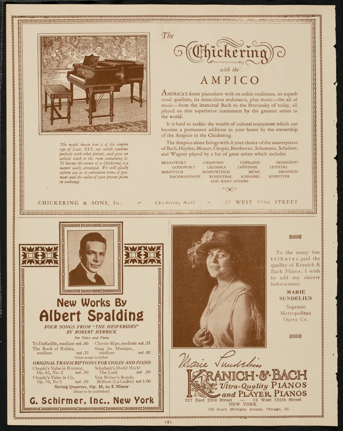 Philadelphia Orchestra, March 10, 1925, program page 6