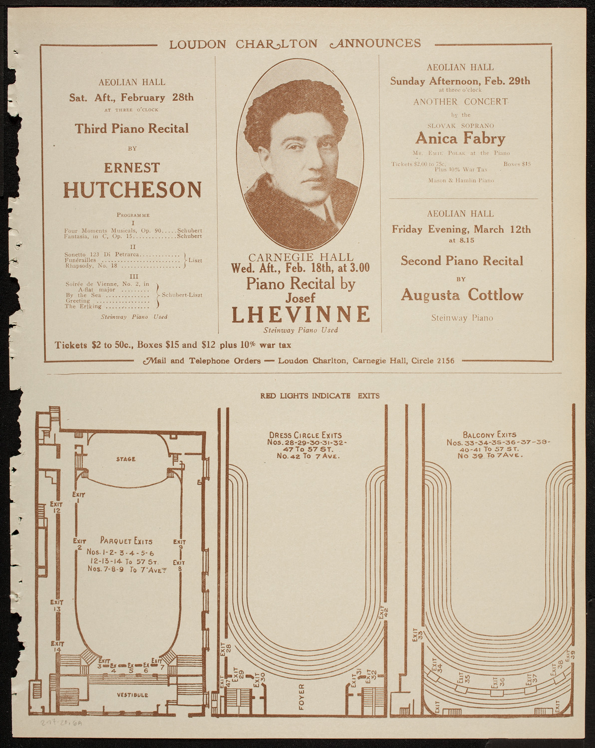 Alfred Cortot, Piano, with the New York Symphony Orchestra, February 17, 1920, program page 11