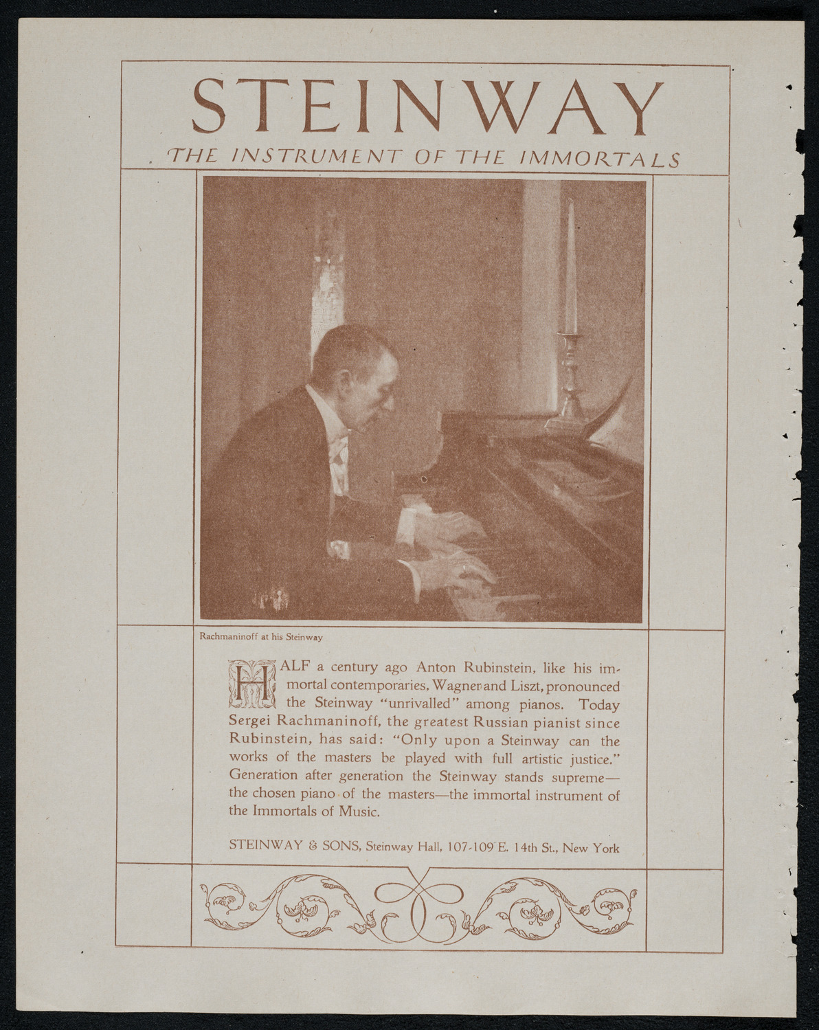 National Symphony Orchestra, January 25, 1921, program page 4