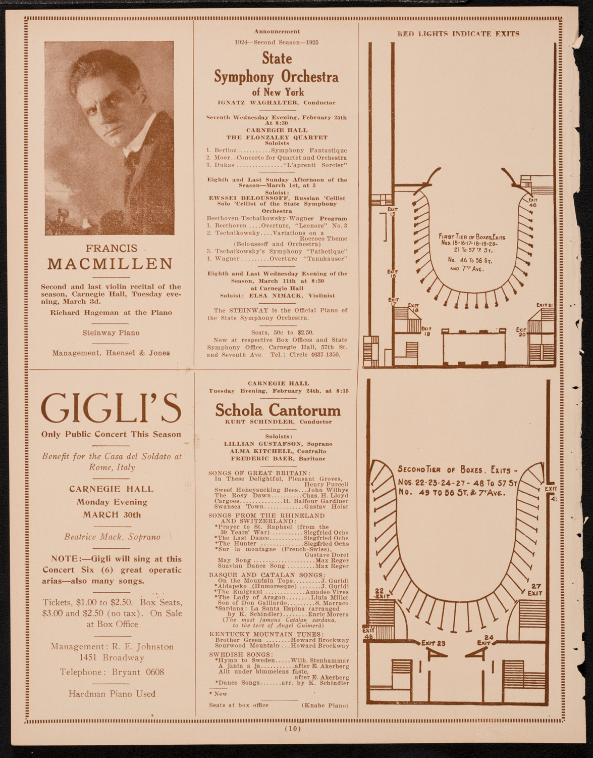 Symphony Concert for Young People, February 21, 1925, program page 10