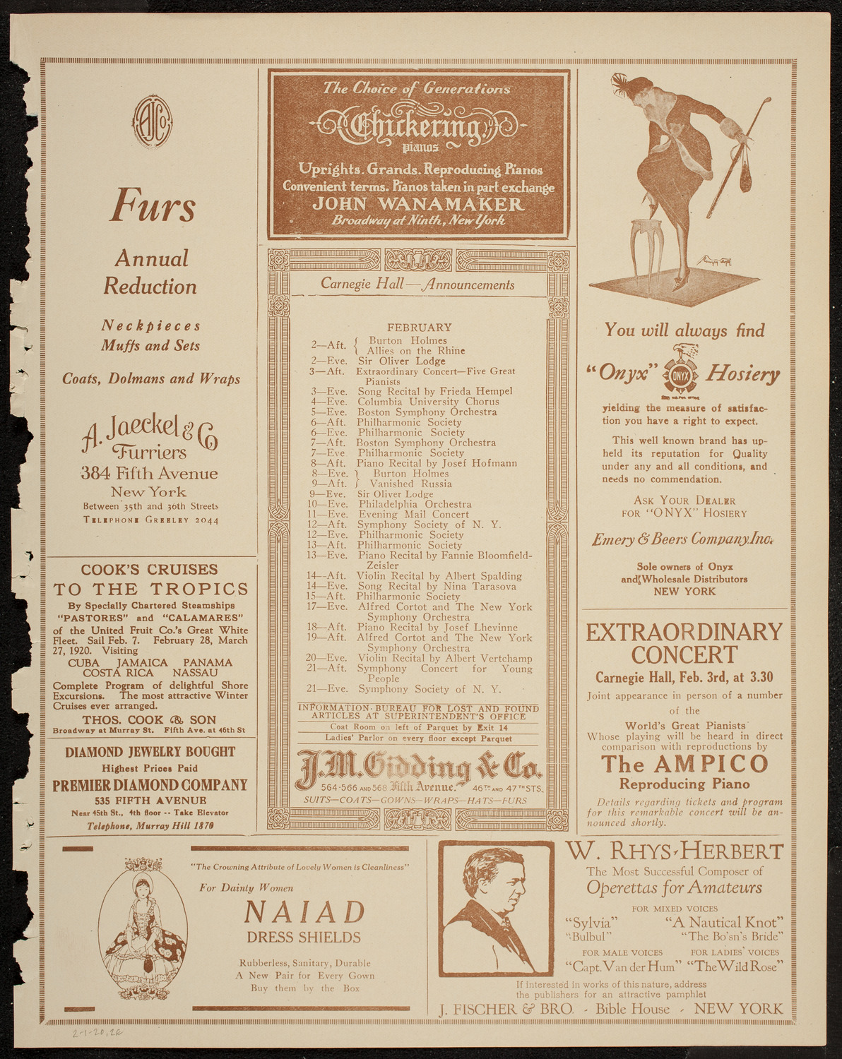 Burton Holmes Travelogue: Allies on the Rhine, February 1, 1920, program page 3