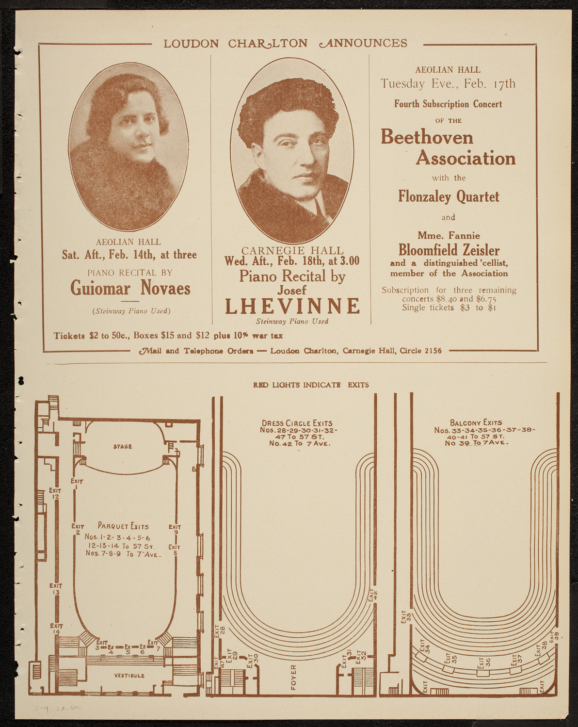 Lecture by Sir Oliver Lodge, February 9, 1920, program page 11