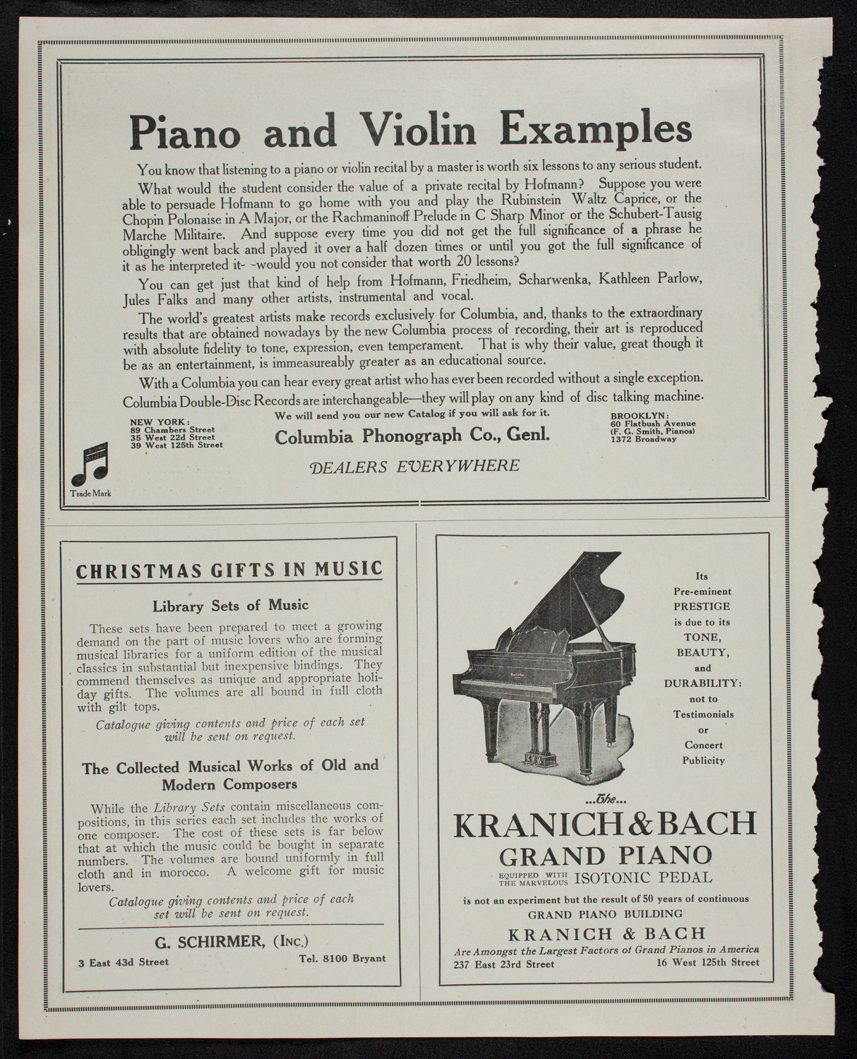 Eugène Ysaÿe, Violin, with the New York Philharmonic, December 10, 1912, program page 6