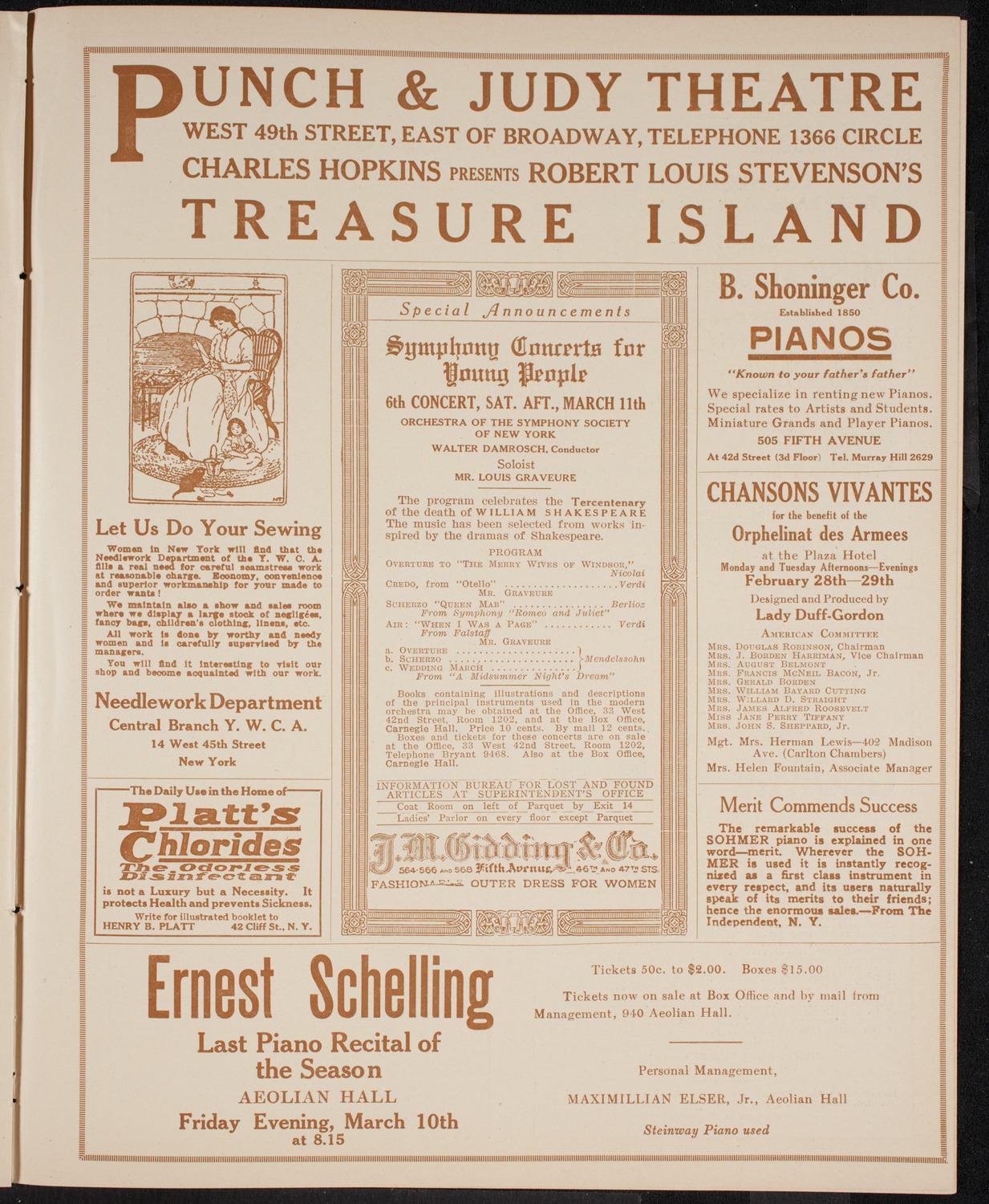 Minneapolis Symphony Orchestra, February 26, 1916, program page 9