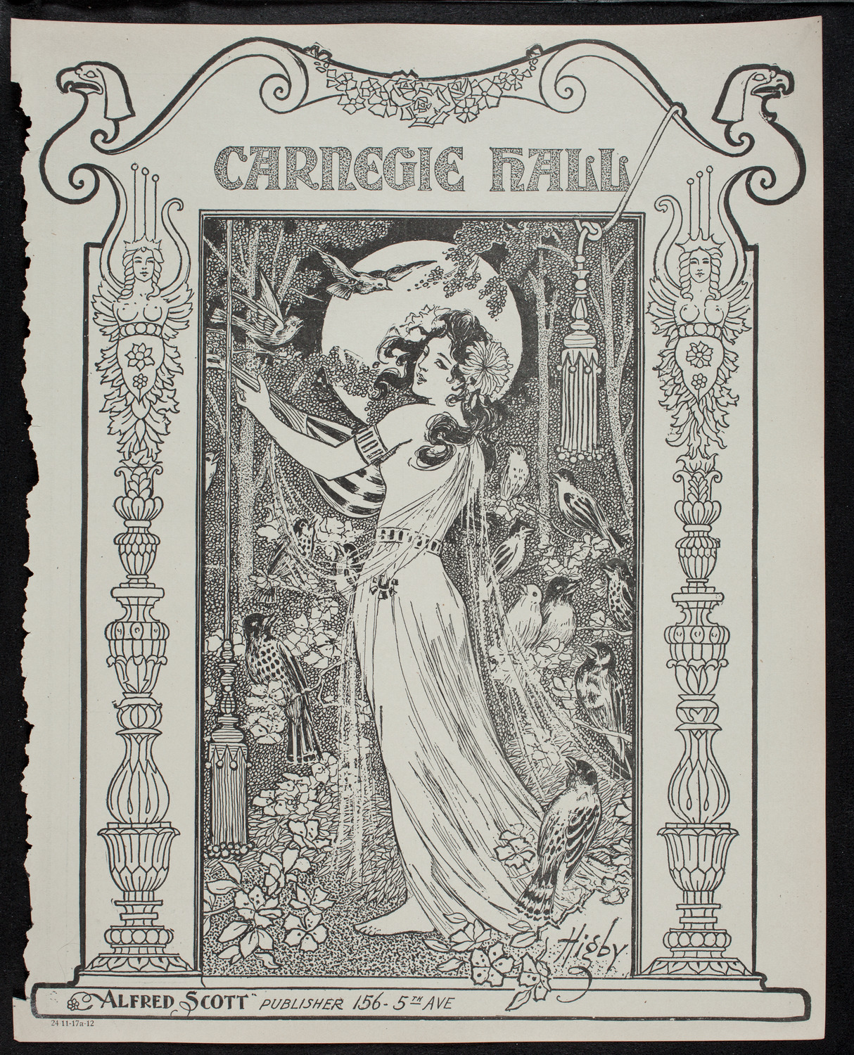 New York Philharmonic, November 17, 1912, program page 1