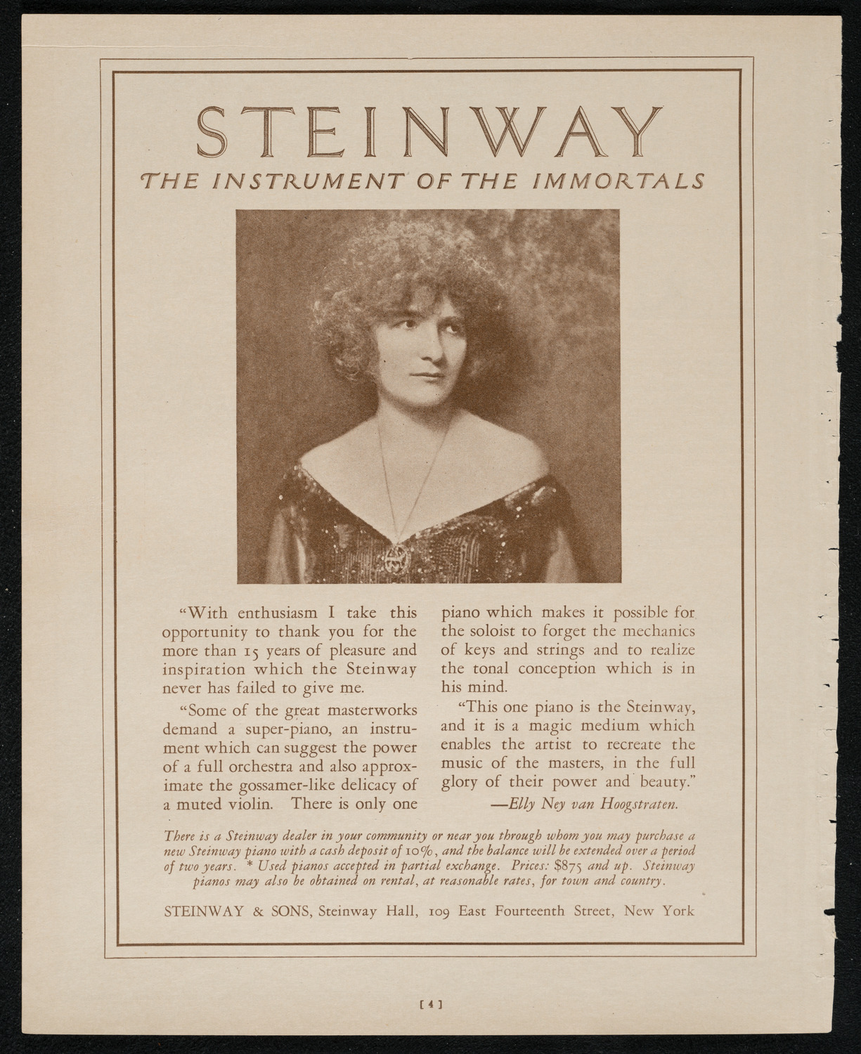 Socrate Barozzi, Violin, October 28, 1924, program page 4