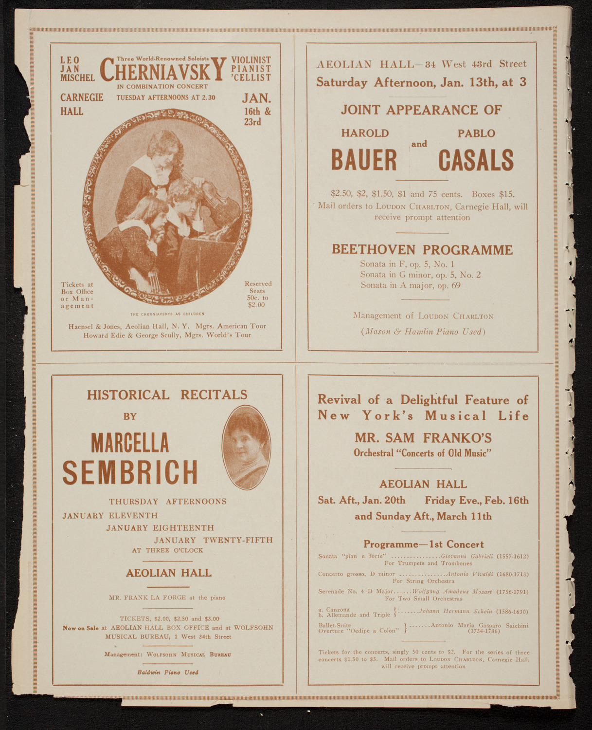 Boston Symphony Orchestra, January 6, 1917, program page 12