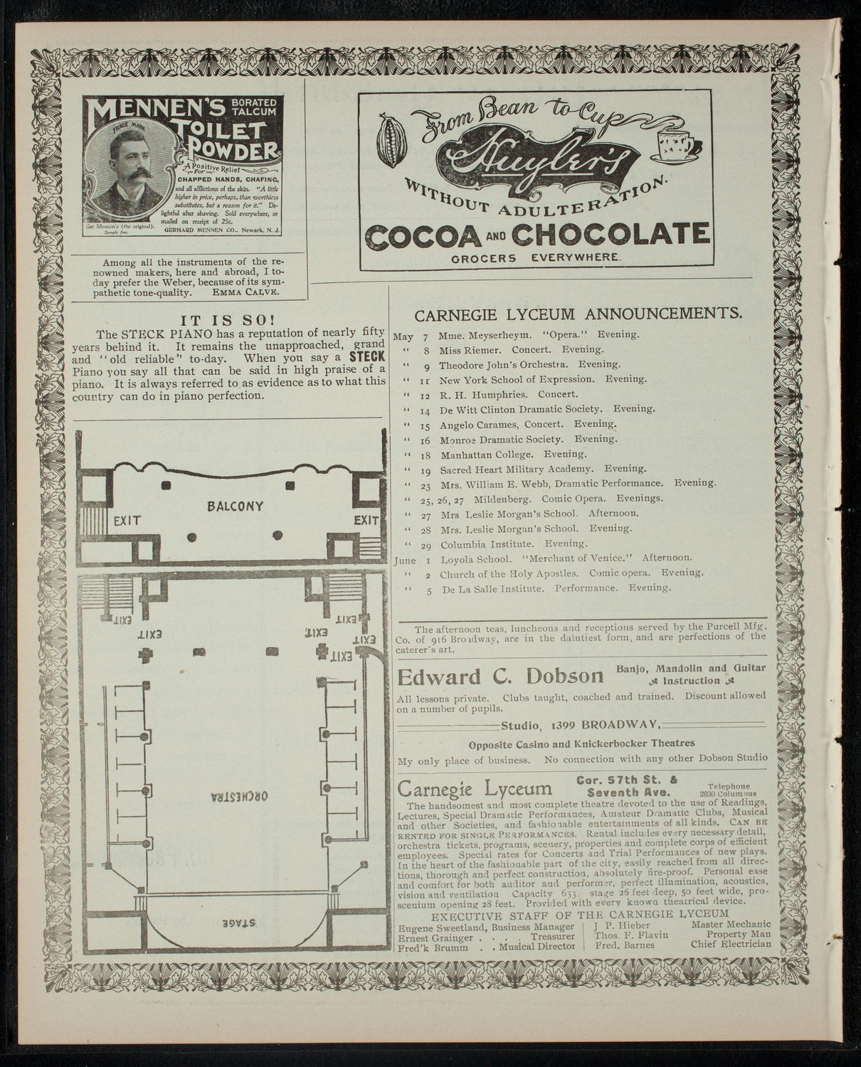 Graduation: Eclectic Medical College, May 6, 1903, program page 4