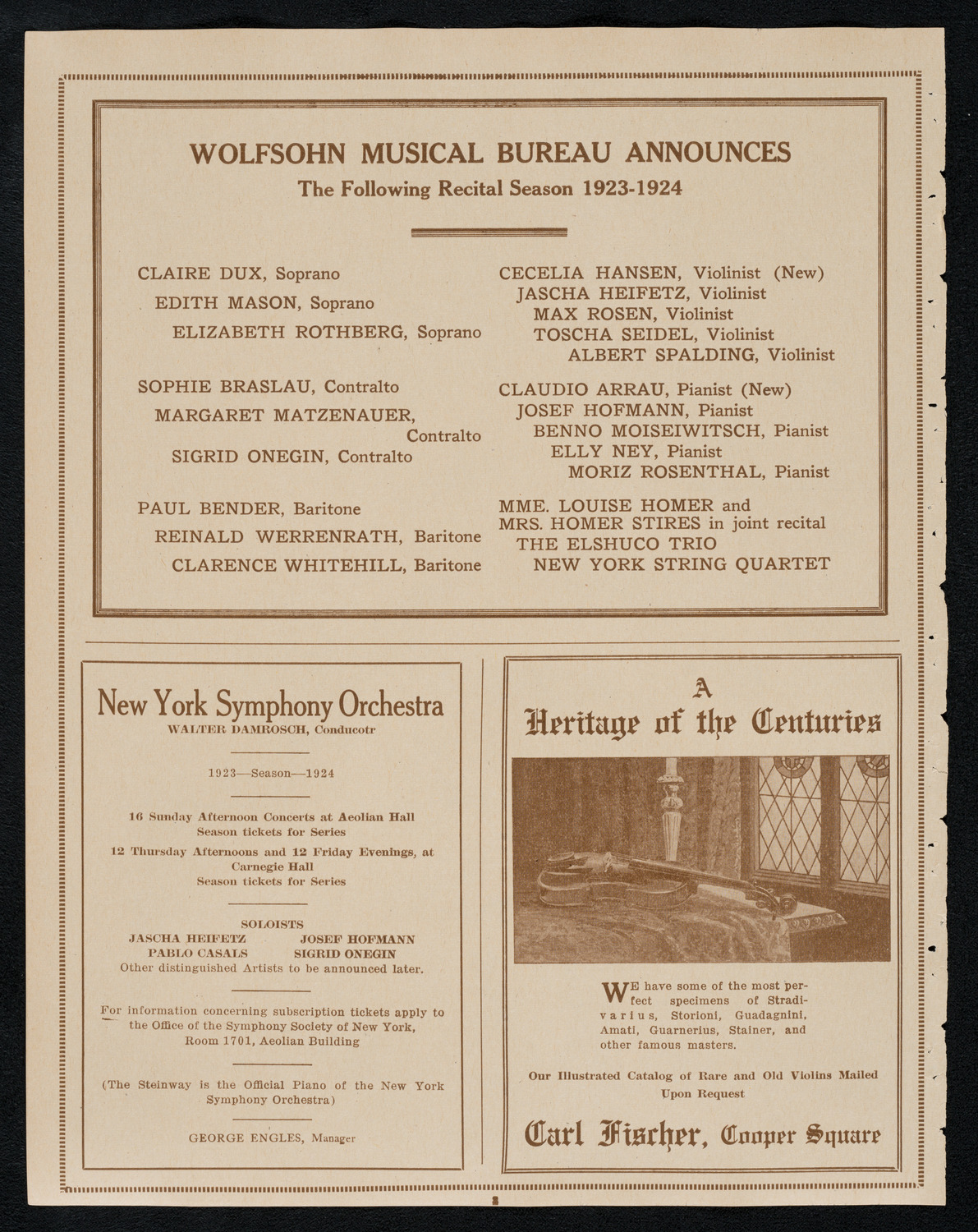 Benefit: St. Andrews One Cent Coffee Stands Society, April 21, 1923, program page 8