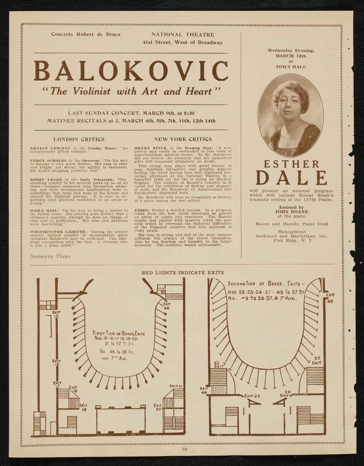 Isa Kremer, Soprano, March 9, 1924, program page 10