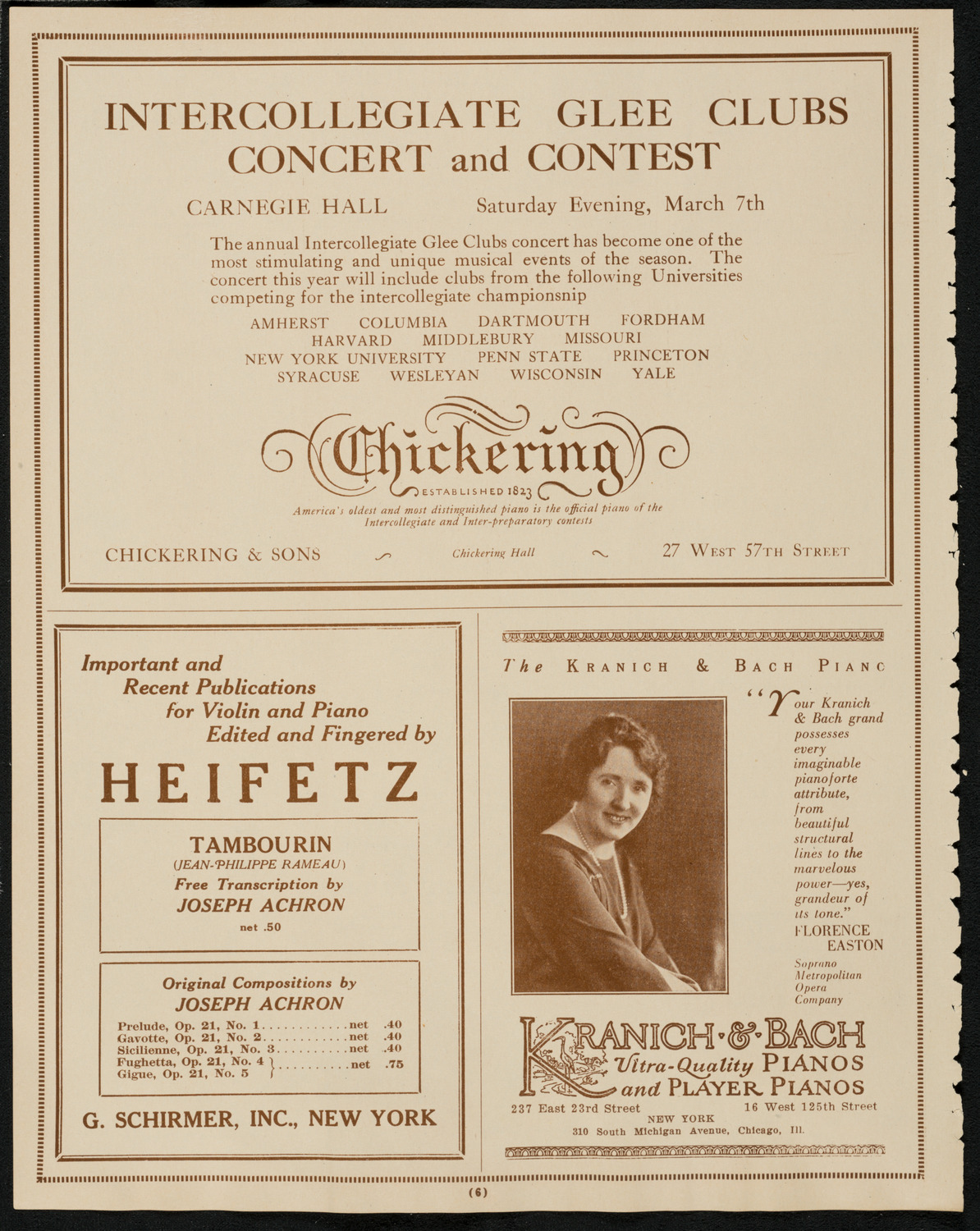 New York Philharmonic, March 5, 1925, program page 6