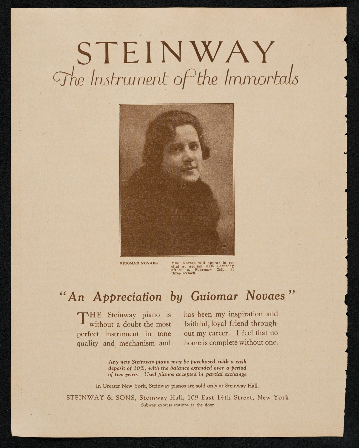 Reinald Werrenrath, Baritone, February 22, 1923, program page 4