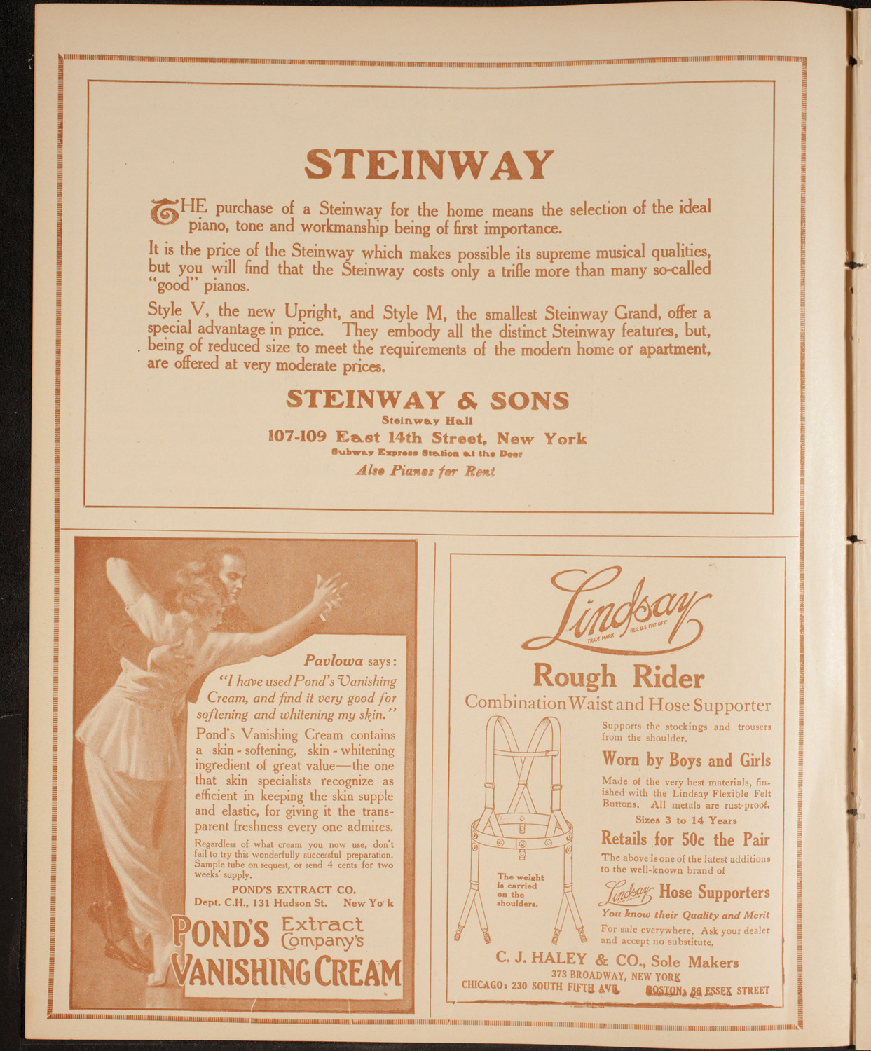 New York Philharmonic, February 11, 1915, program page 4