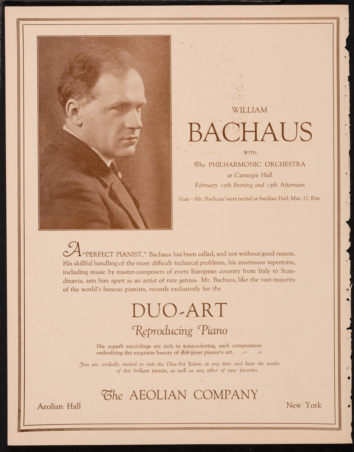 New York Philharmonic, February 13, 1925, program page 2