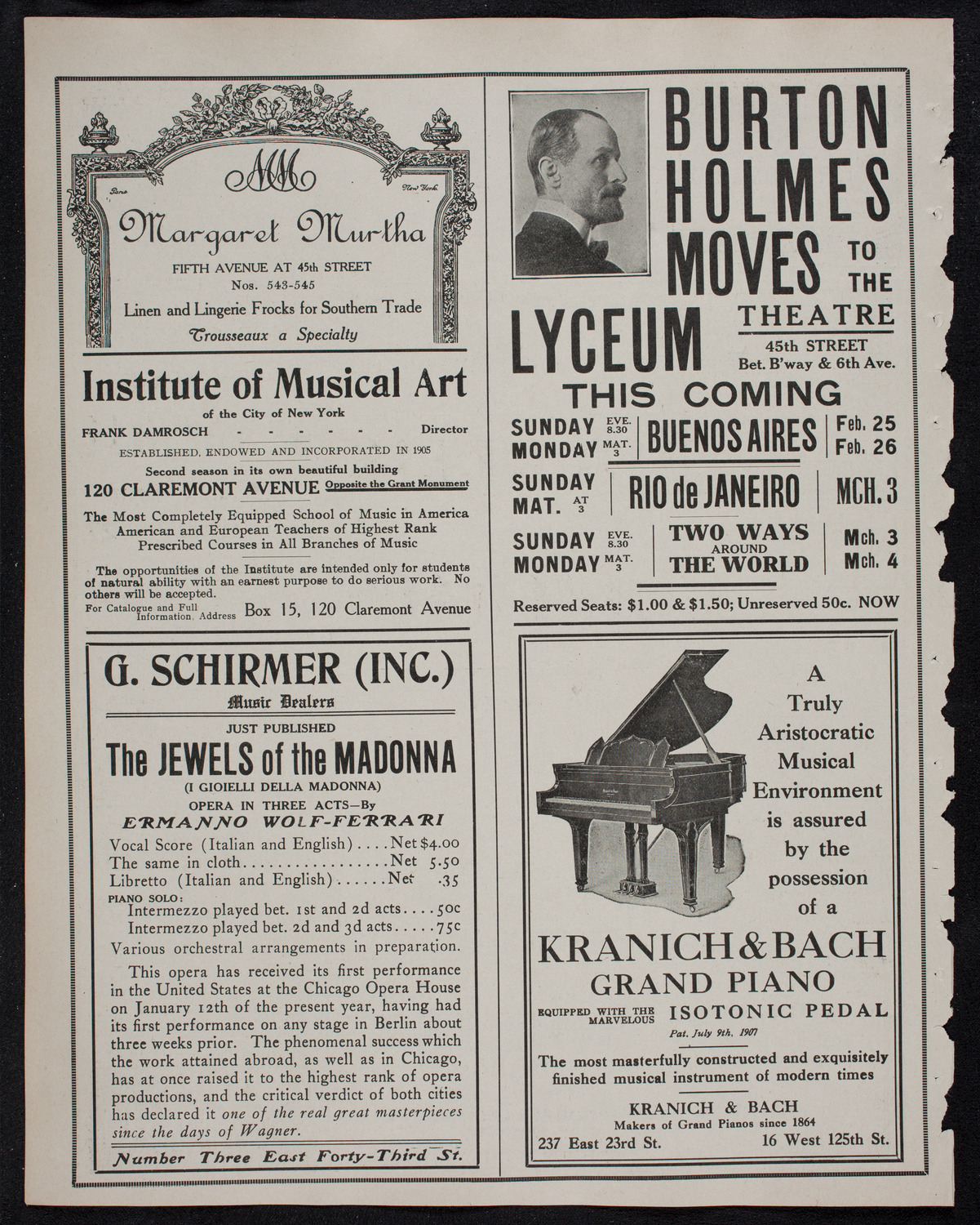 Jan Kubelik, Violin, and Wilhelm Backhaus, Piano, February 25, 1912, program page 6