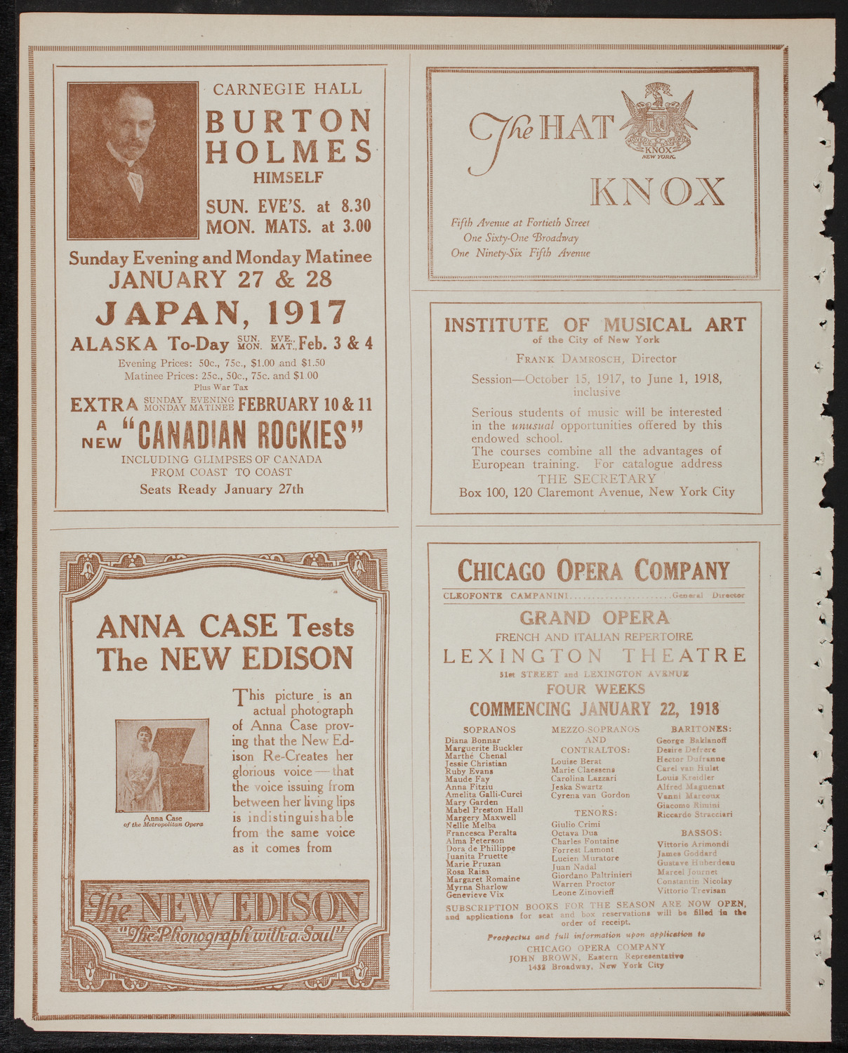 New York Philharmonic, January 25, 1918, program page 2
