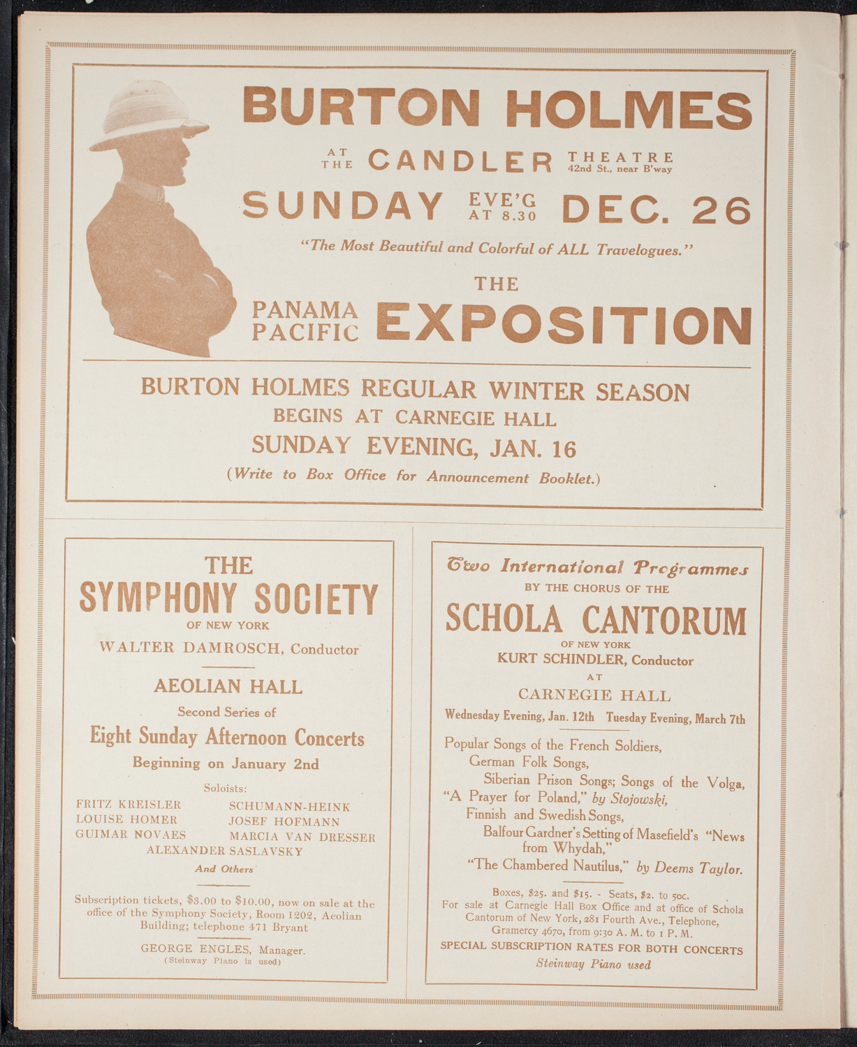 Elmendorf Lecture: The Yellowstone National Park, December 19, 1915, program page 8