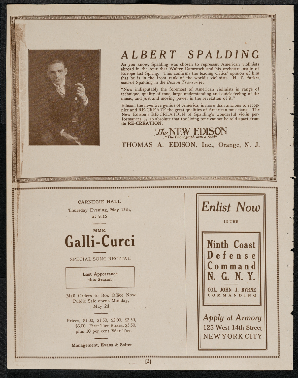 Students of the Malkin Music School, May 8, 1921, program page 2