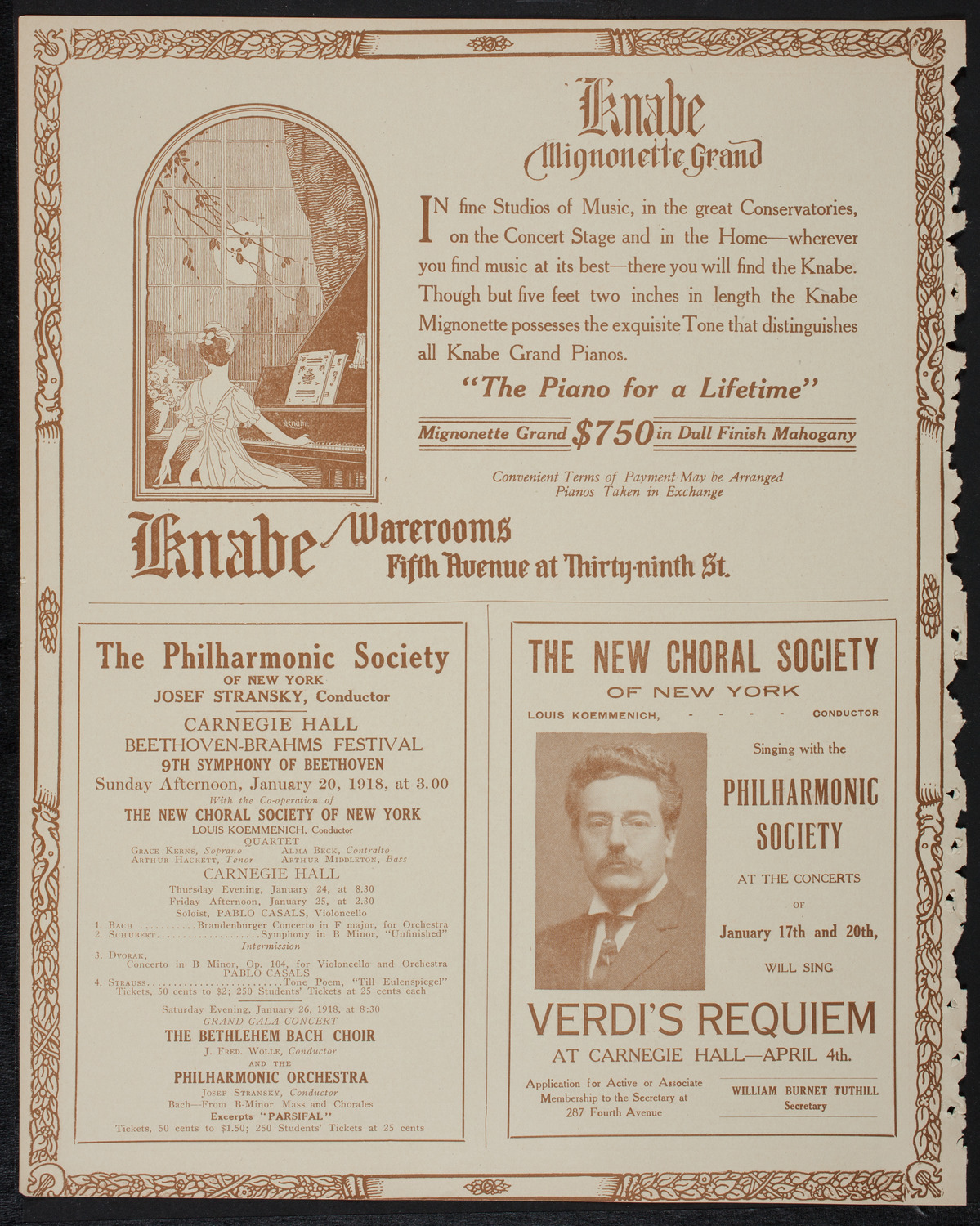 Russian Symphony Society of New York, January 19, 1918, program page 12