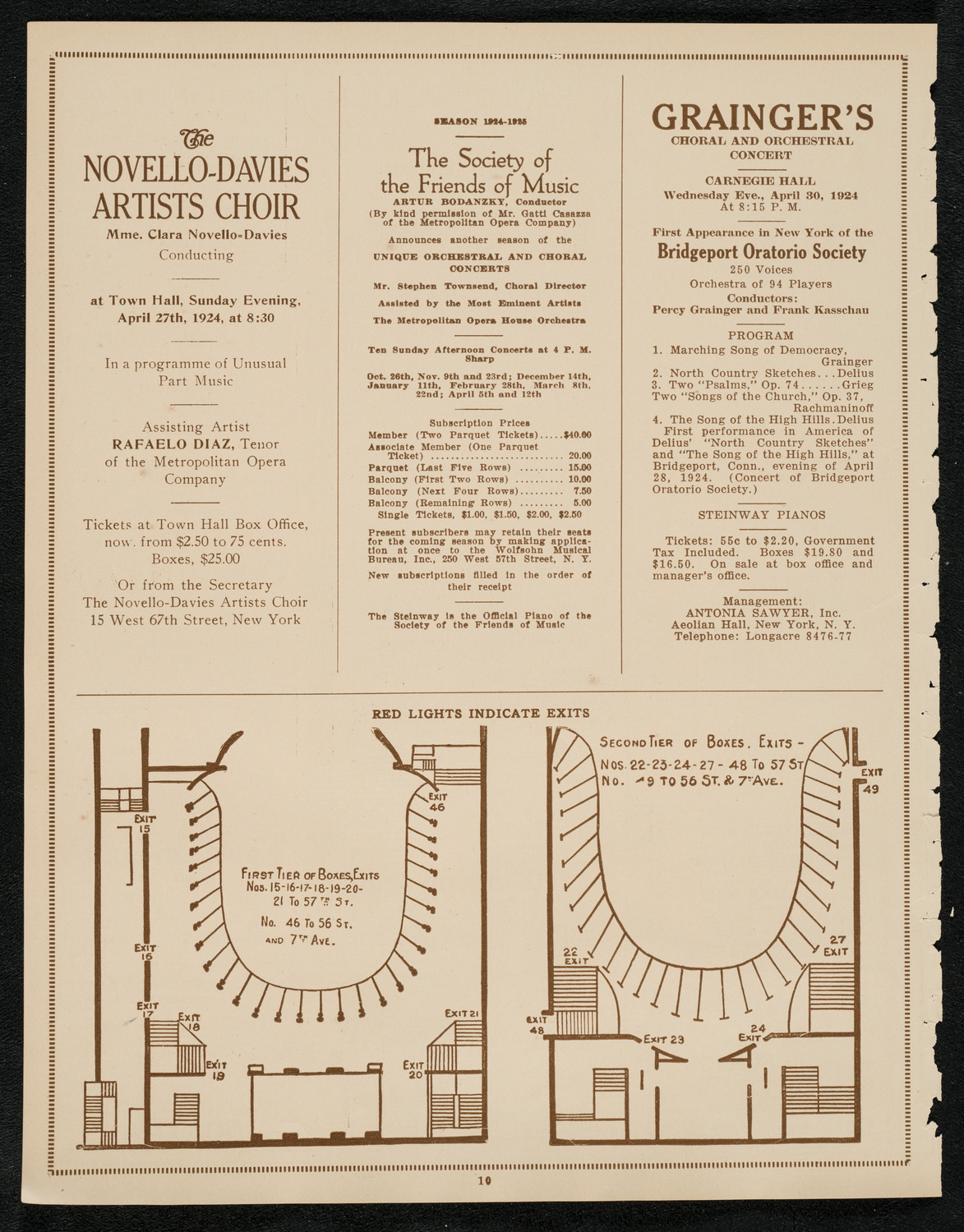 Howard Carter: Last Year's Discoveries, April 25, 1924, program page 10