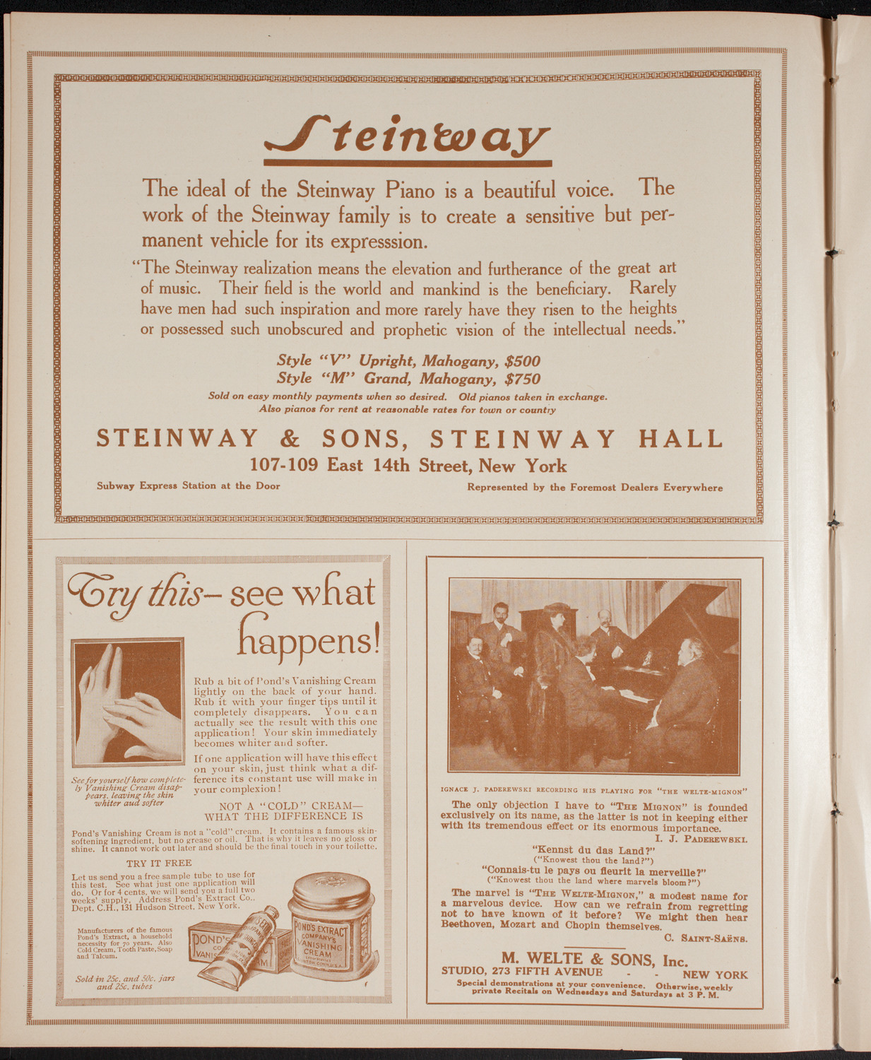 Schola Cantorum of New York, January 12, 1916, program page 4