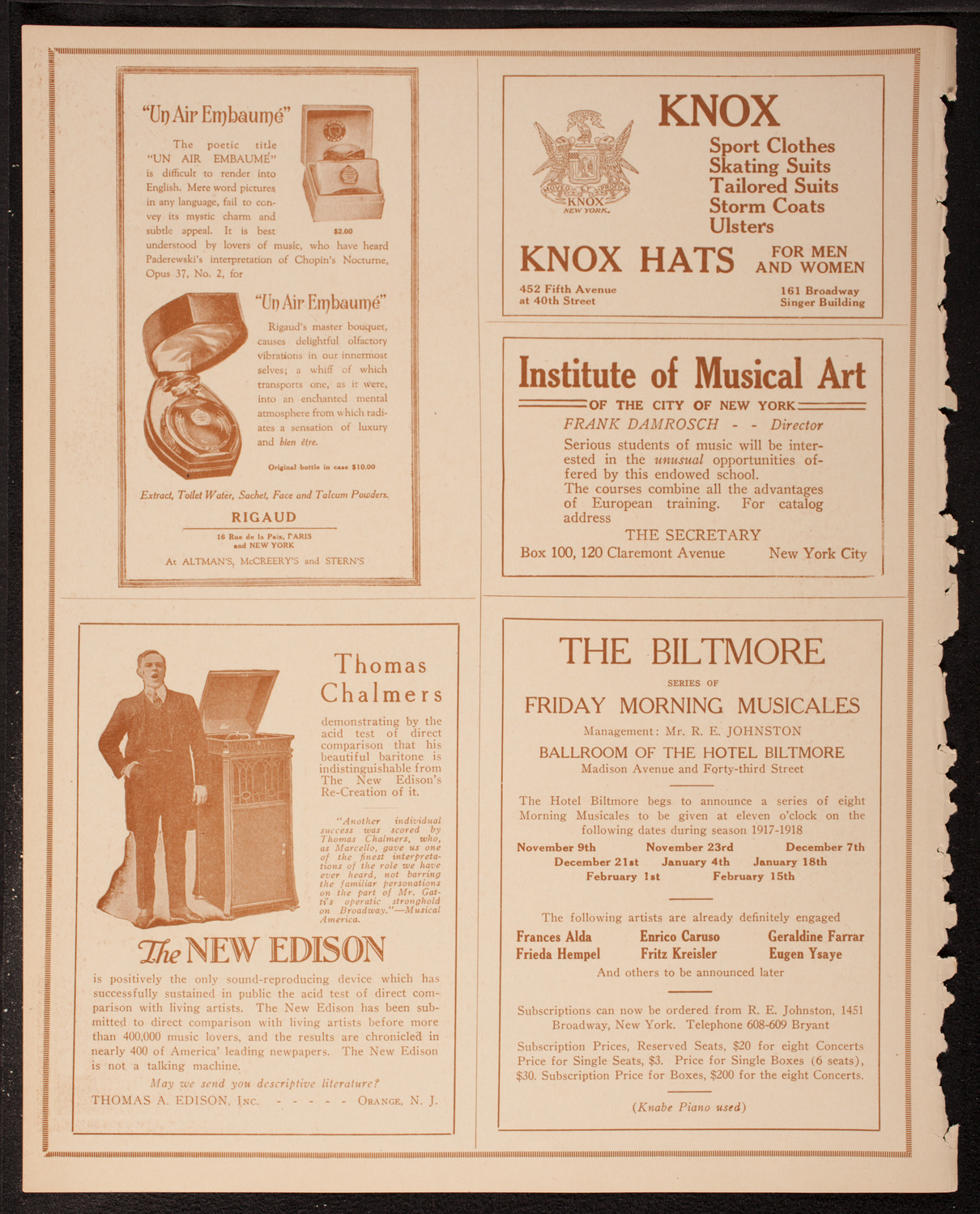 The Civic Forum, March 7, 1917, program page 2