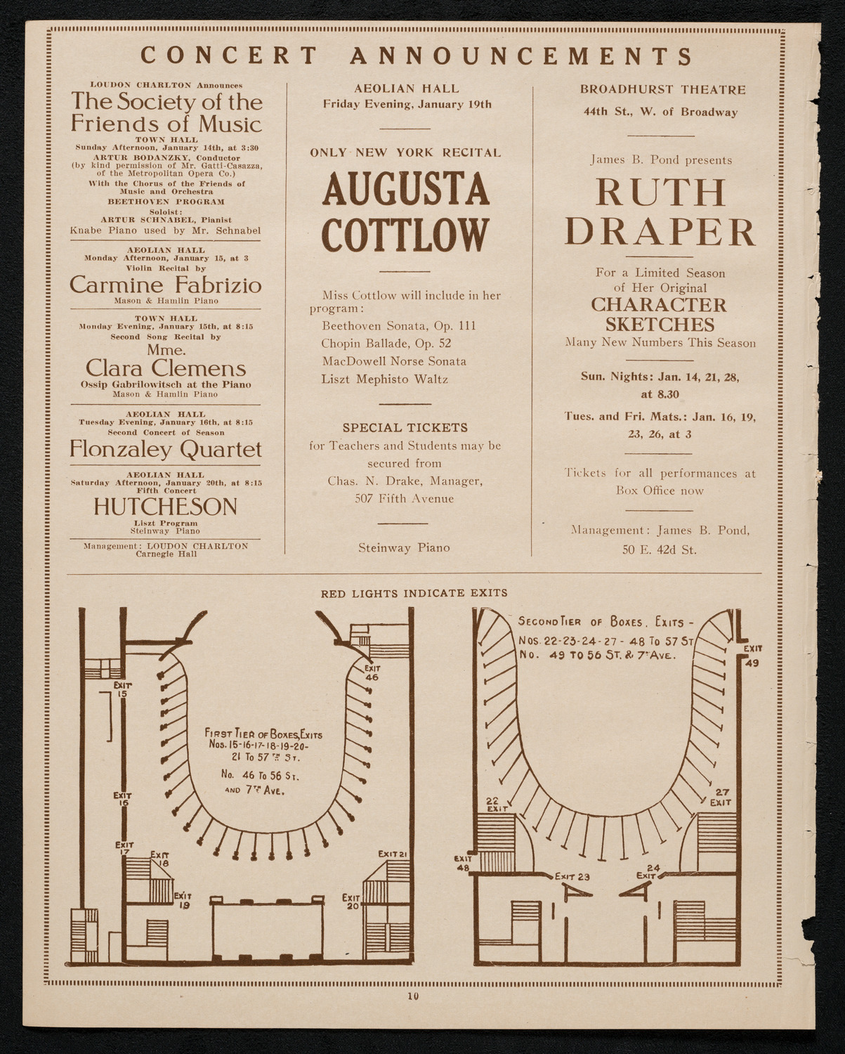 New York Symphony Orchestra, January 11, 1923, program page 10