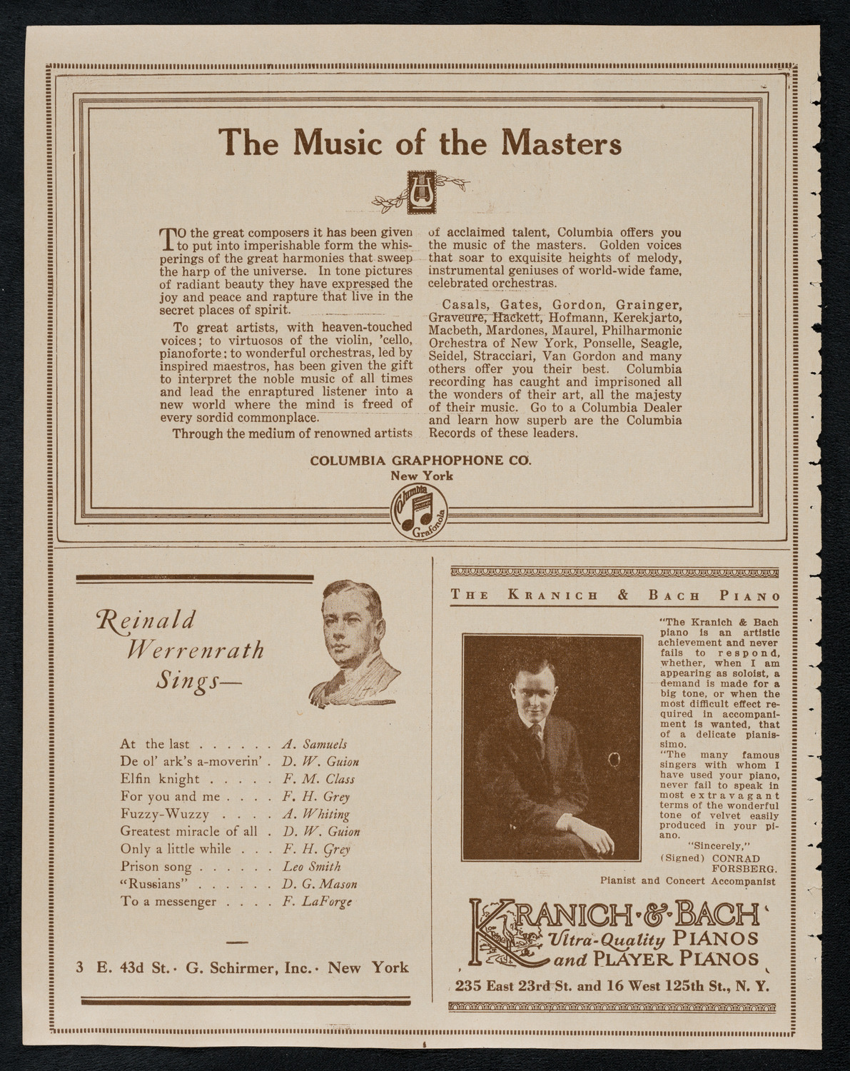 City Symphony Orchestra, February 24, 1923, program page 6