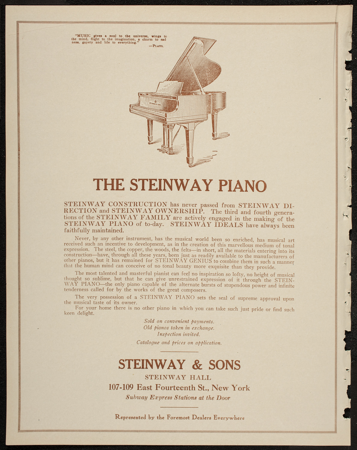 Schola Cantorum of New York, January 21, 1920, program page 4