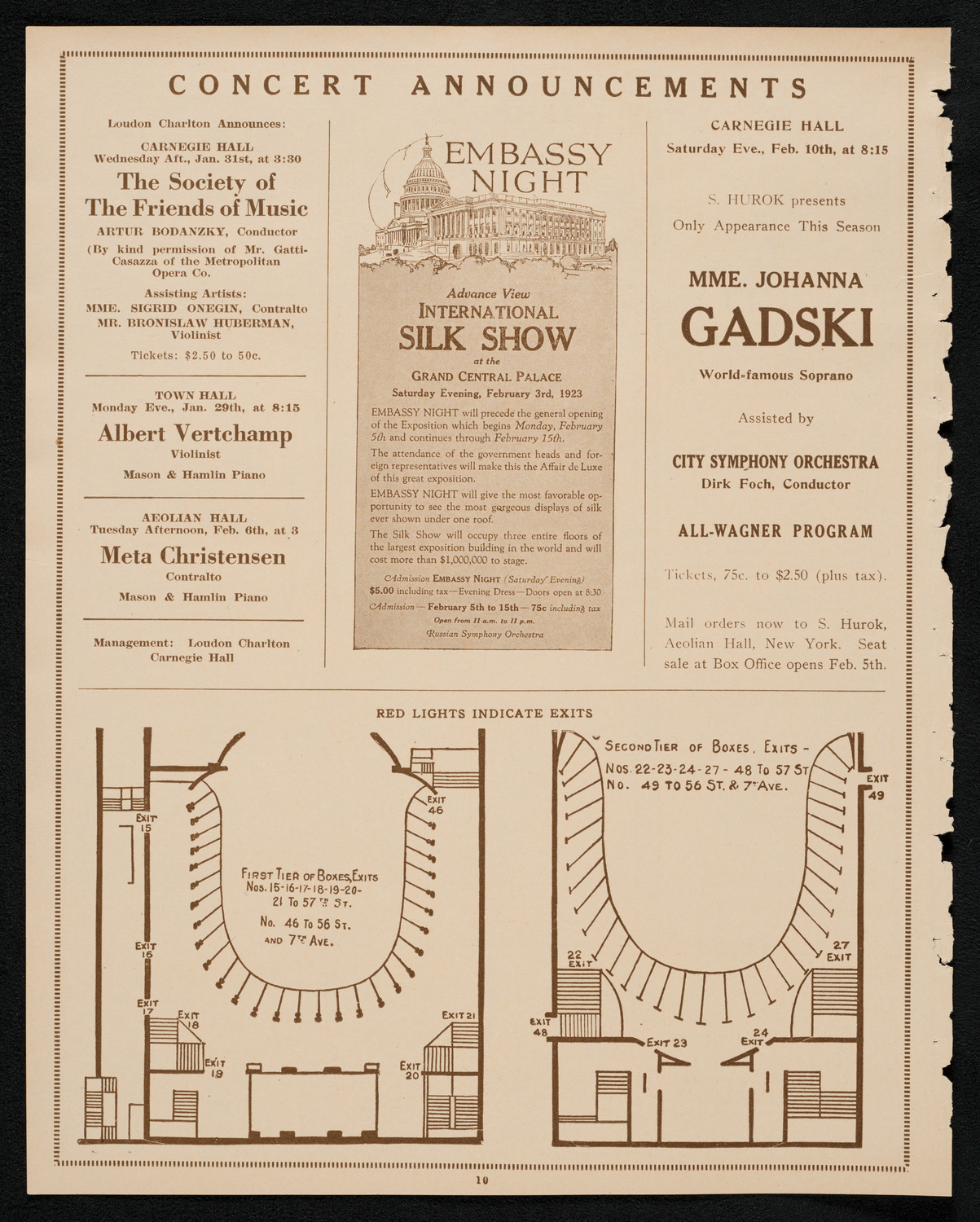 Chalif Dancers, January 27, 1923, program page 10