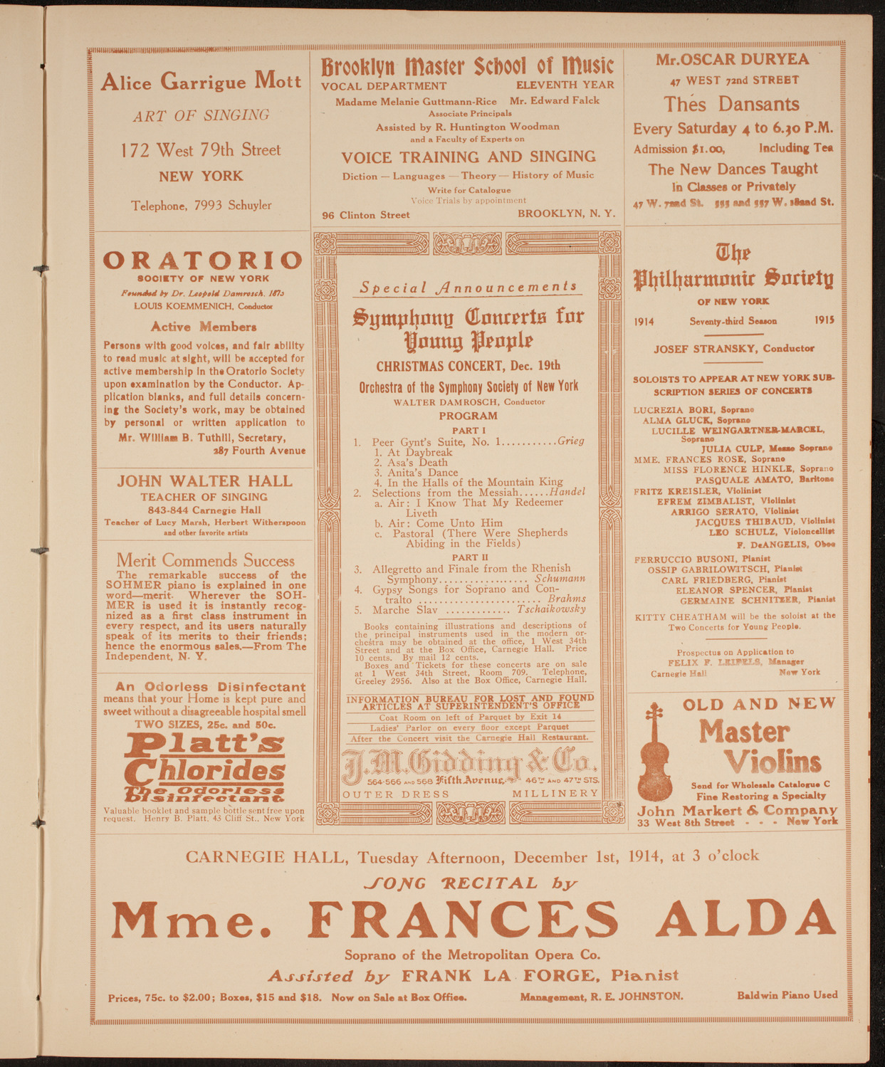 Elmendorf Lecture: Around Northern Europe, November 23, 1914, program page 9