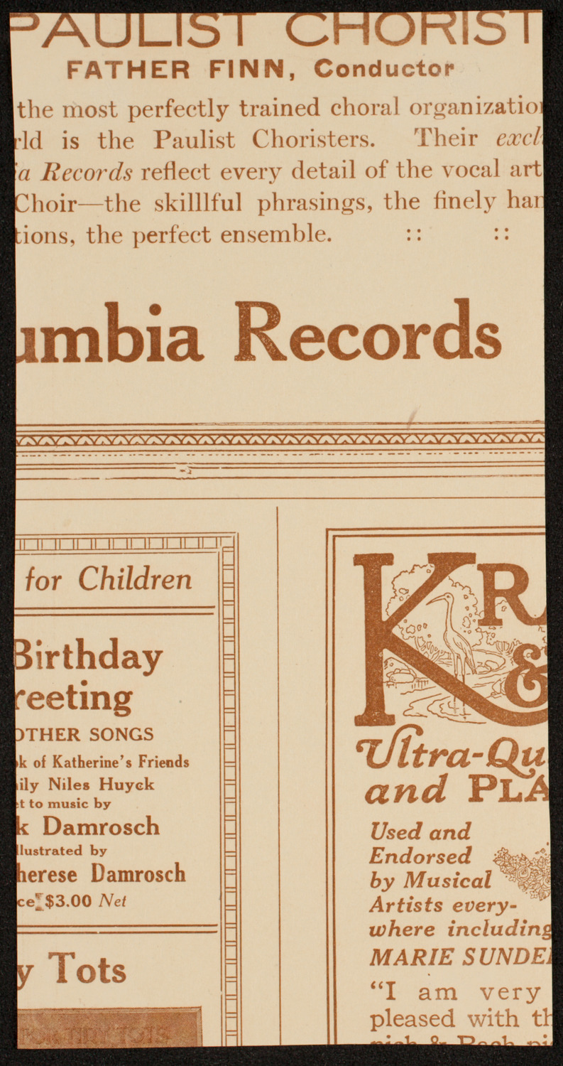 Symphony Concert for Young People, December 14, 1918, program page 2