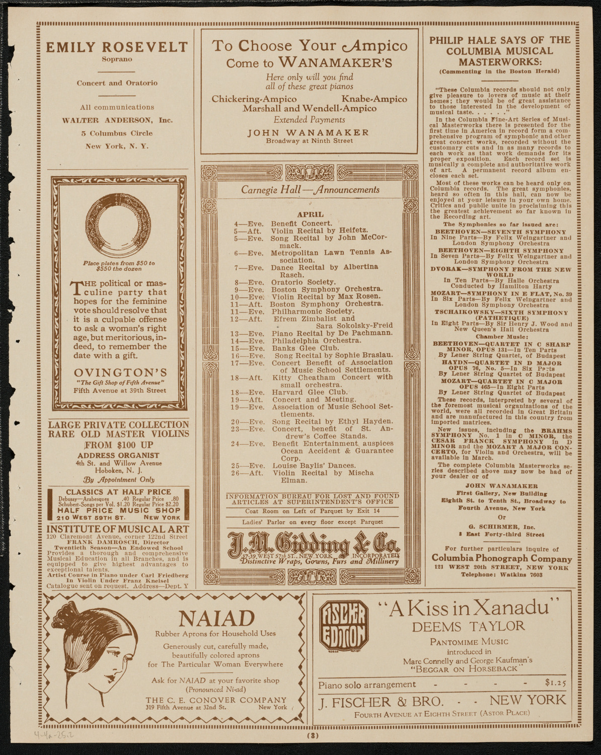 Symphony Concert for Young People, April 4, 1925, program page 3