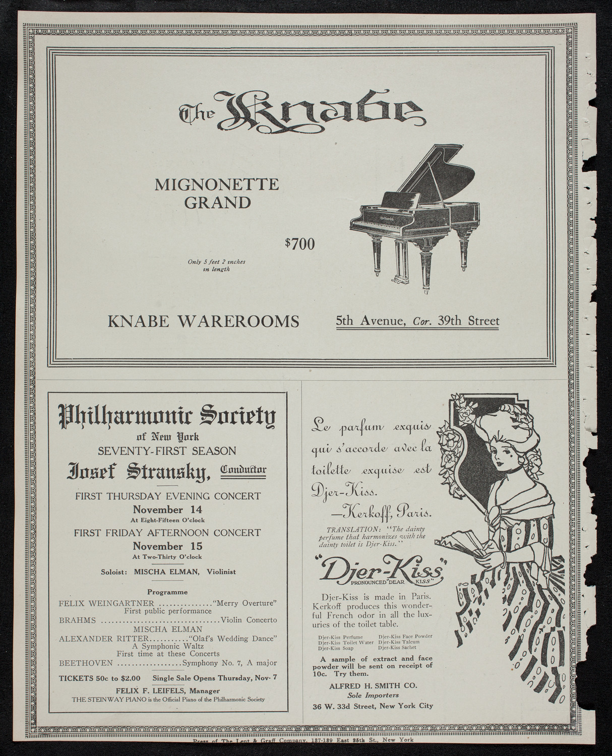 Elmendorf Lecture: Yellowstone Park, November 11, 1912, program page 12