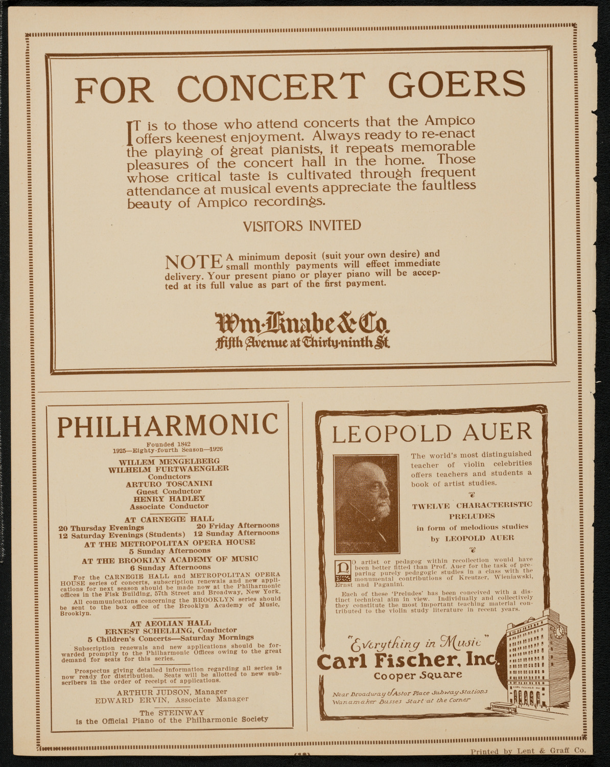 New York Music Week Association Concert, May 7, 1925, program page 12