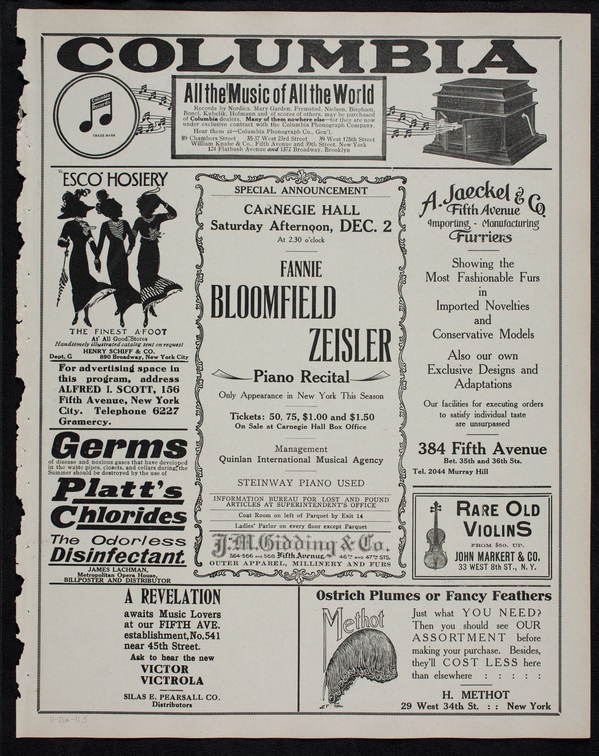 Symphony Concert for Young People, November 25, 1911, program page 9