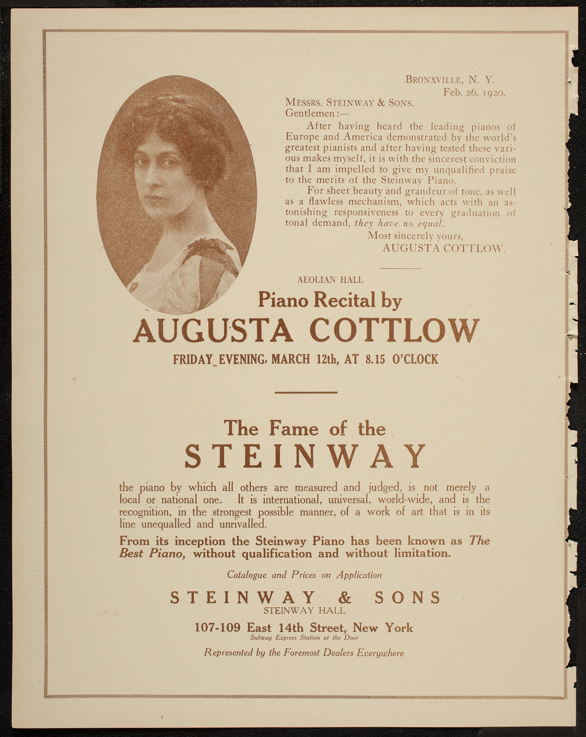 Sascha Culbertson, Violin, March 8, 1920, program page 4
