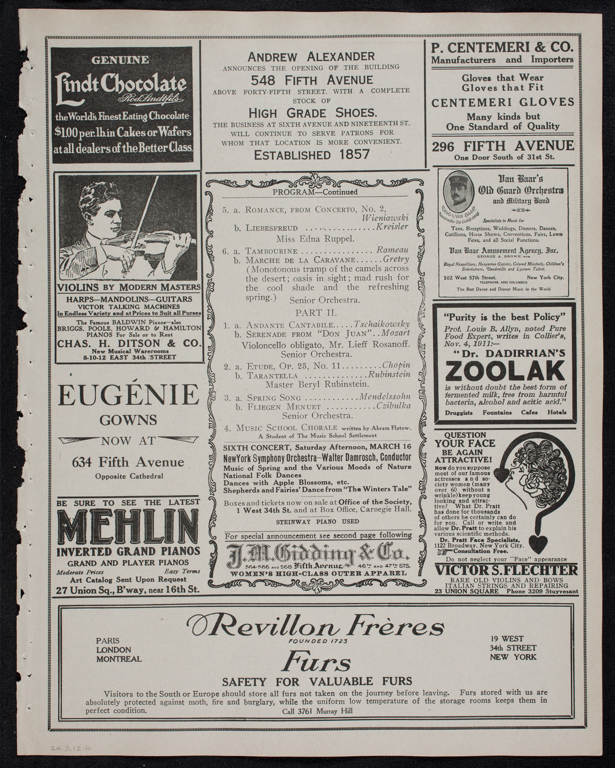 Symphony Concert for Young People: Senior and Junior Orchestras of the Music School Settlement, March 2, 1912, program page 7