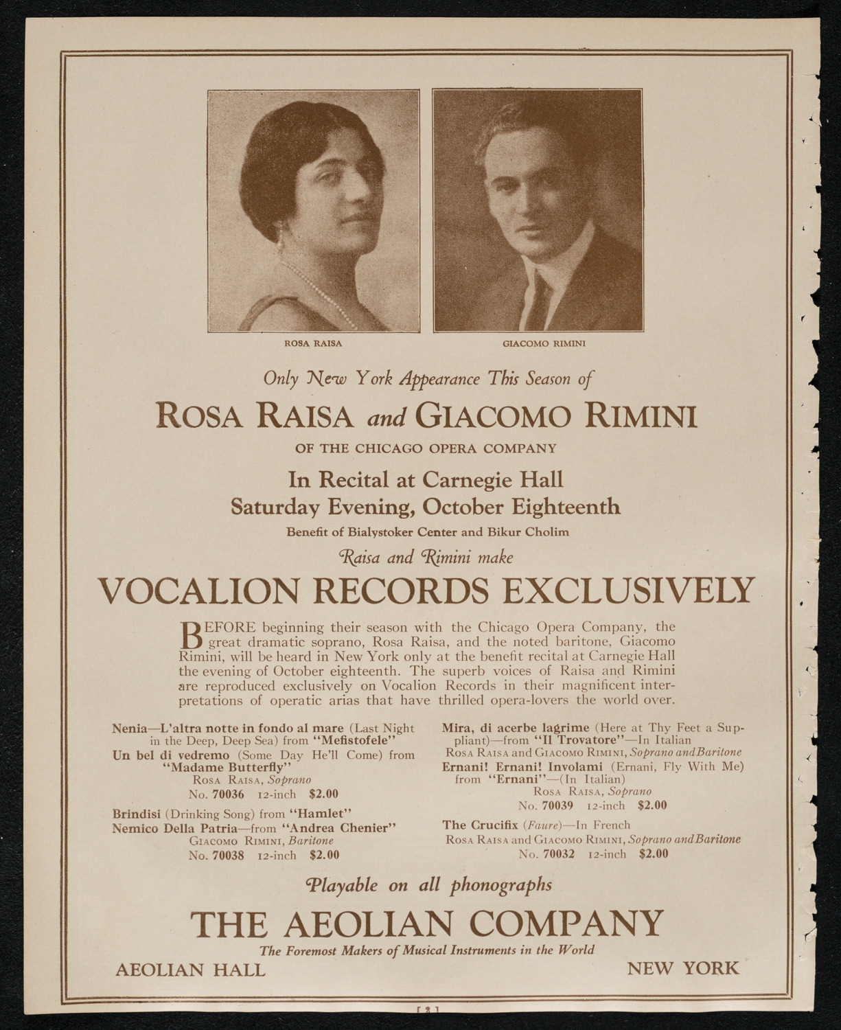 Florence Stern, Violin, October 18, 1924, program page 2