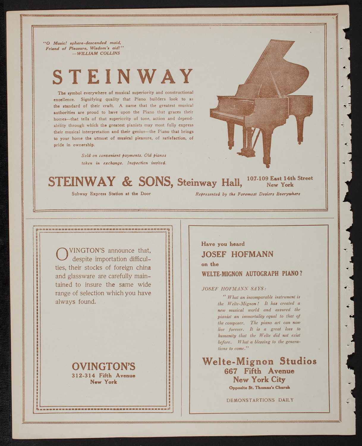New York Symphony Orchestra, February 2, 1918, program page 4