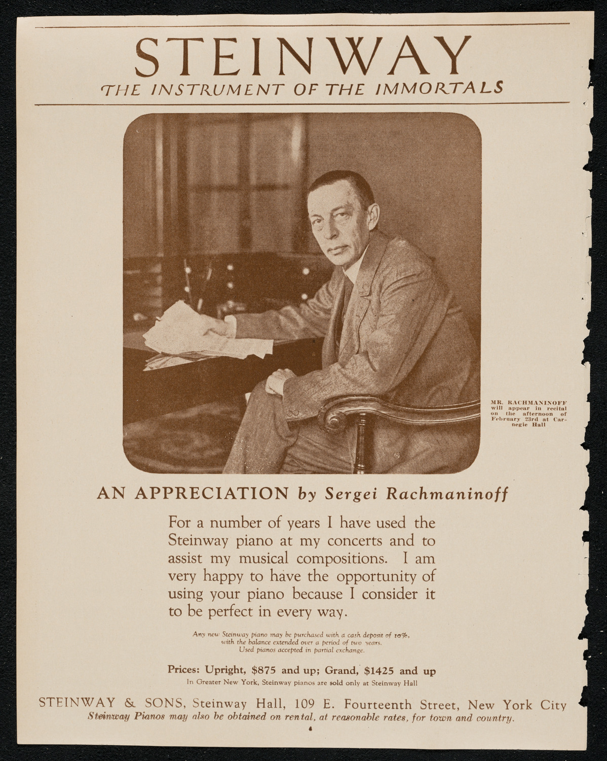 Max Barnett, Piano, February 20, 1924, program page 4