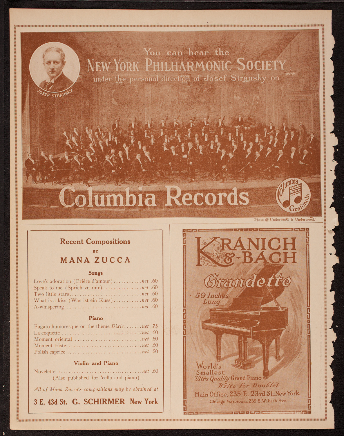 New York Philharmonic, October 26, 1917, program page 6