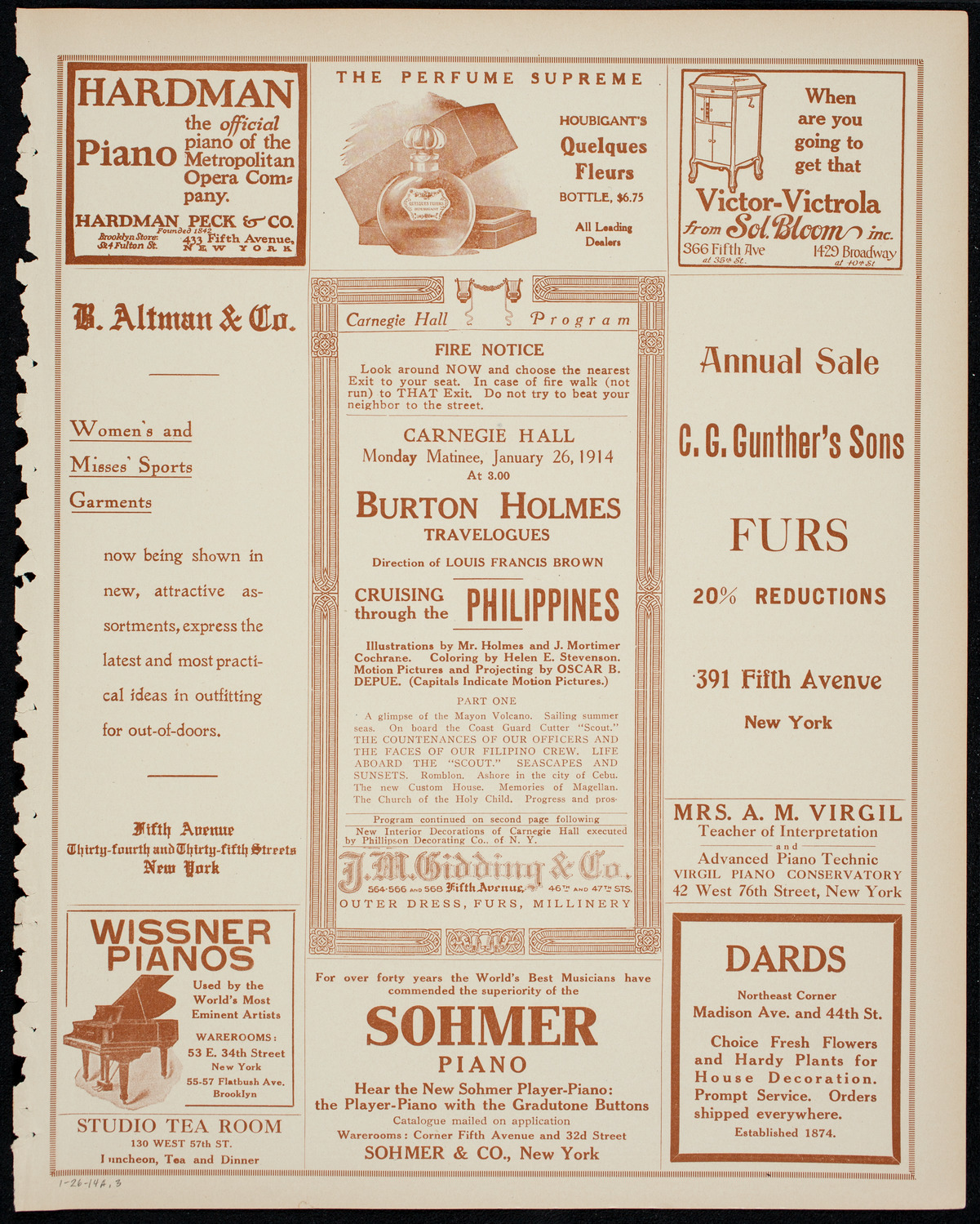 Burton Holmes Travelogue: Cruising Through the Philippines, January 26, 1914, program page 5