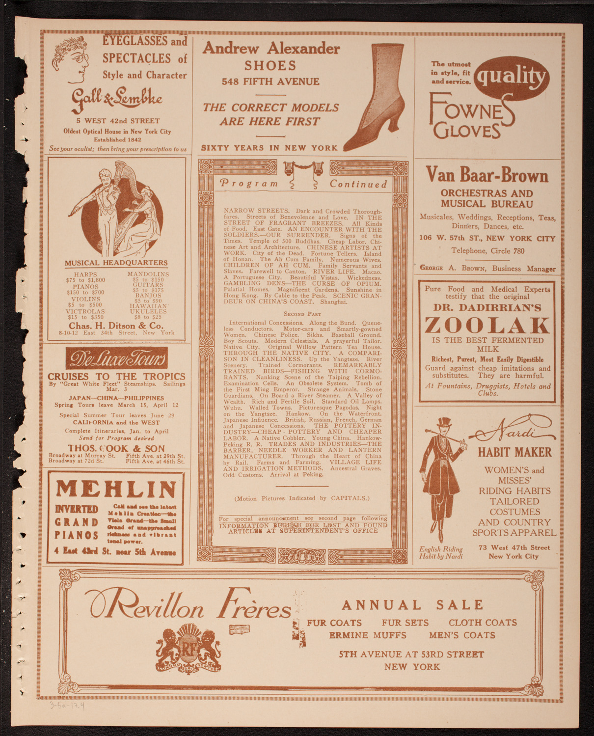 Newman Traveltalks: The New China, March 5, 1917, program page 7
