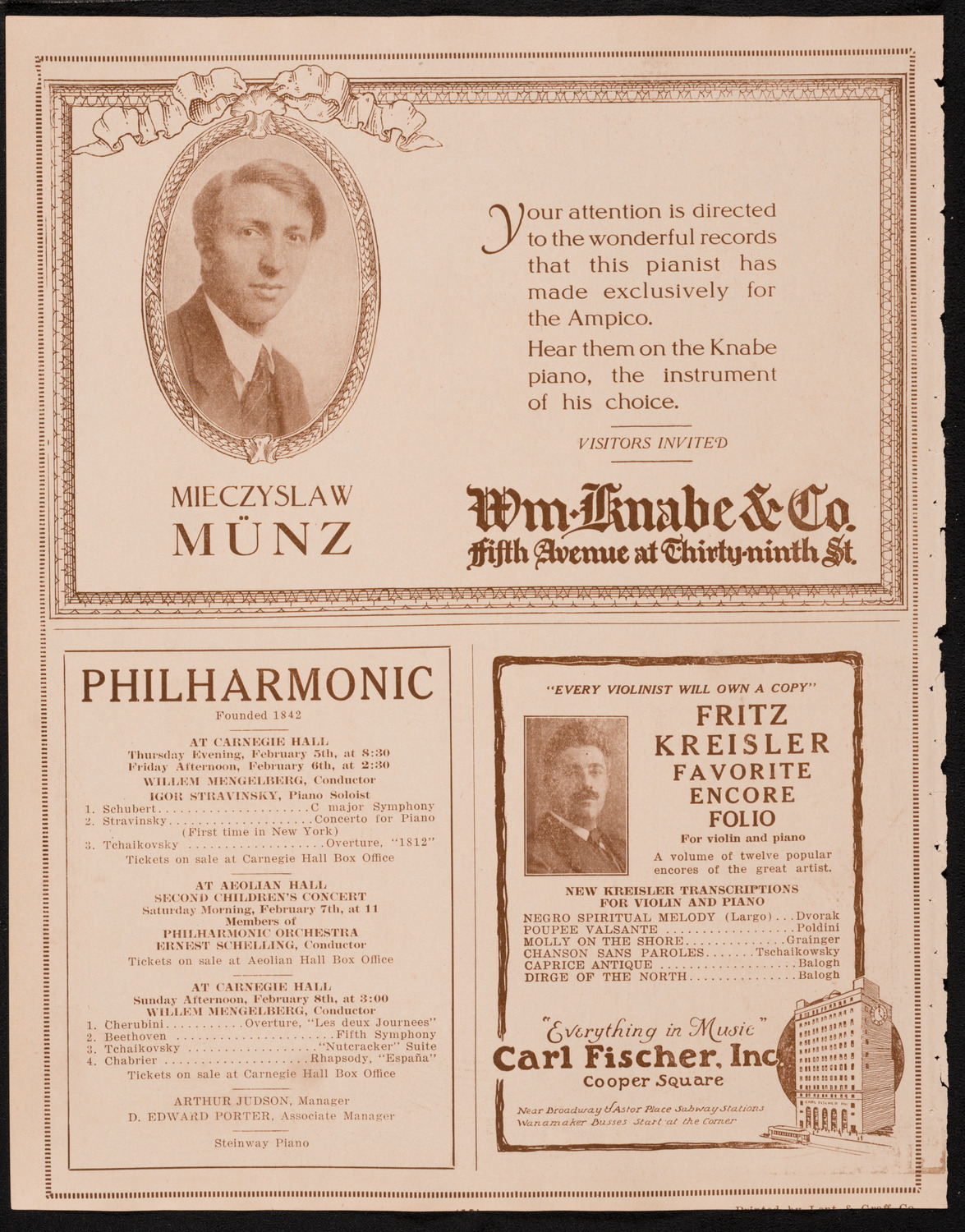 New York Philharmonic Students' Concert, February 4, 1925, program page 12